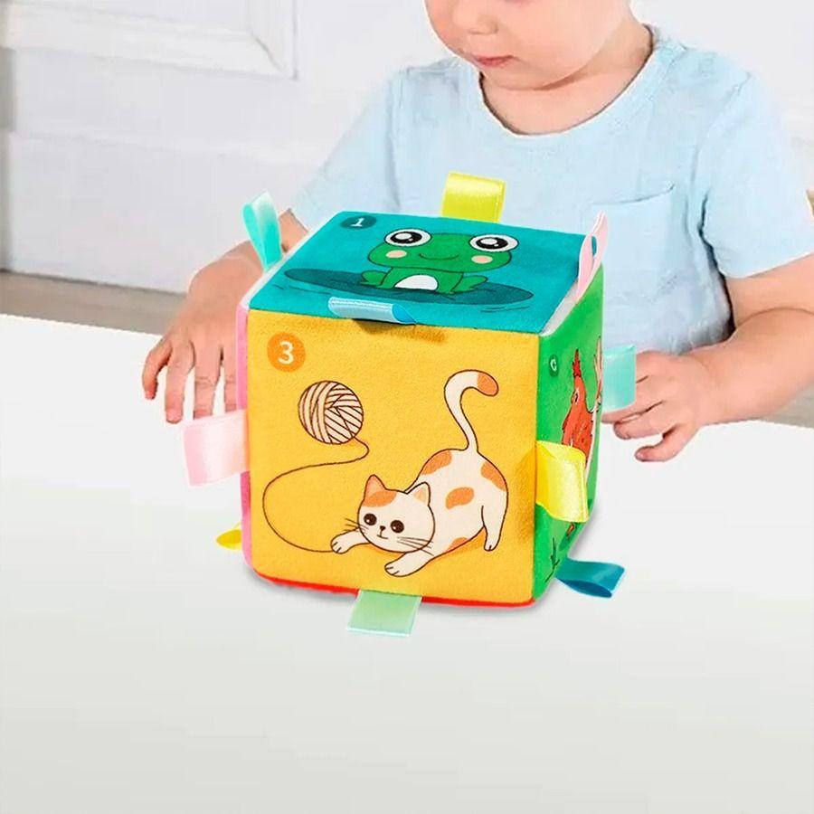 Cubo De Felpa Musical Para Bebés Con Diseño De Animales-2