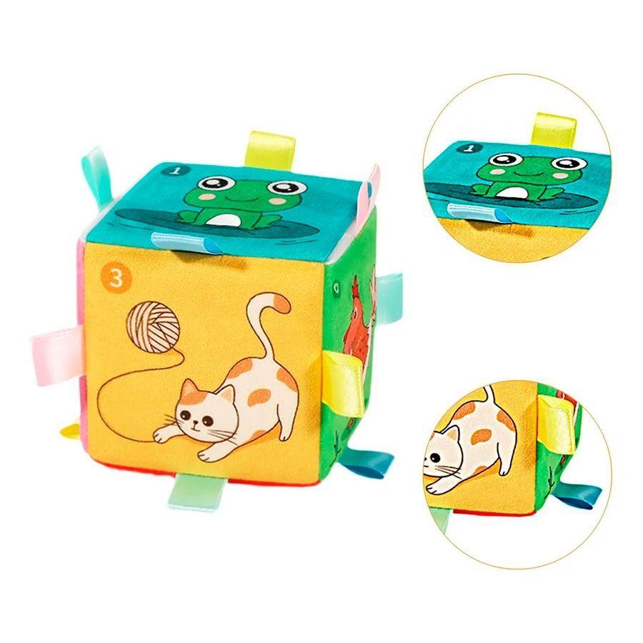 Cubo De Felpa Musical Para Bebés Con Diseño De Animales-4