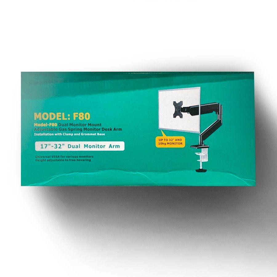 Soporte Dual Ajustable F80 Para Monitor 17 A 32 Pulgadas-3