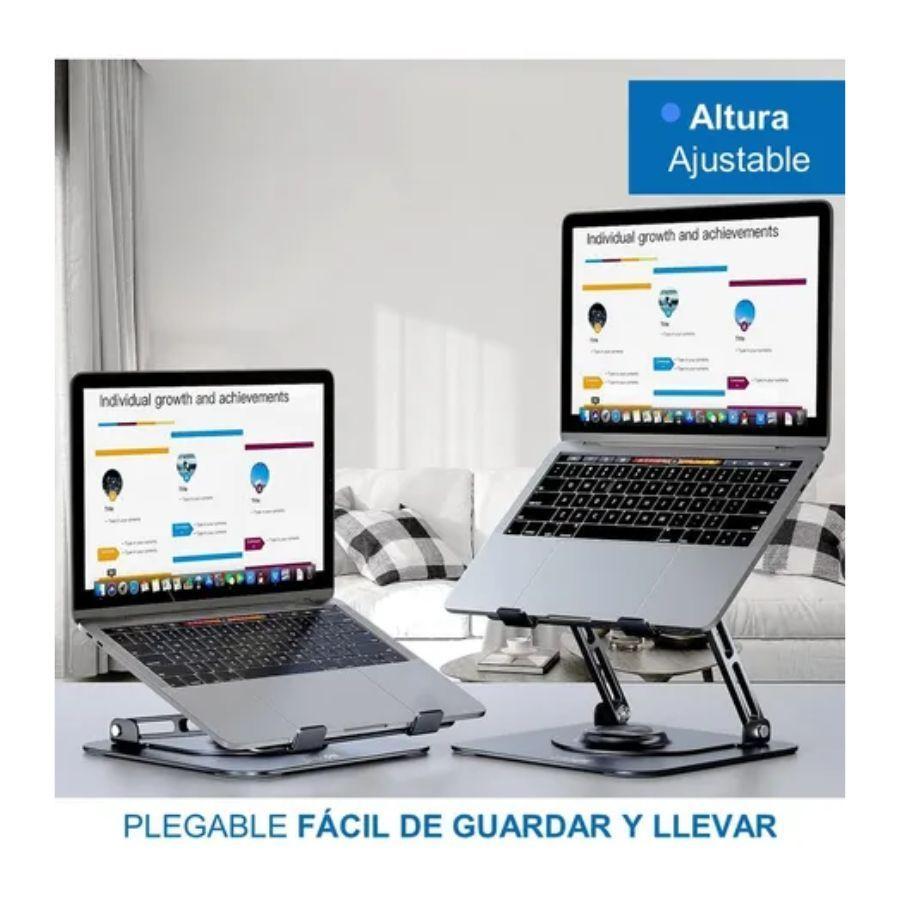 Soporte Base Aluminio Para Notebook Giro 360º -2