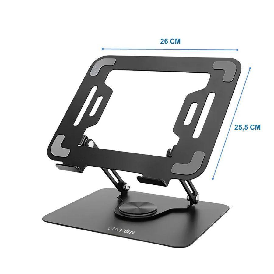 Soporte Base Aluminio Para Notebook Giro 360º -3