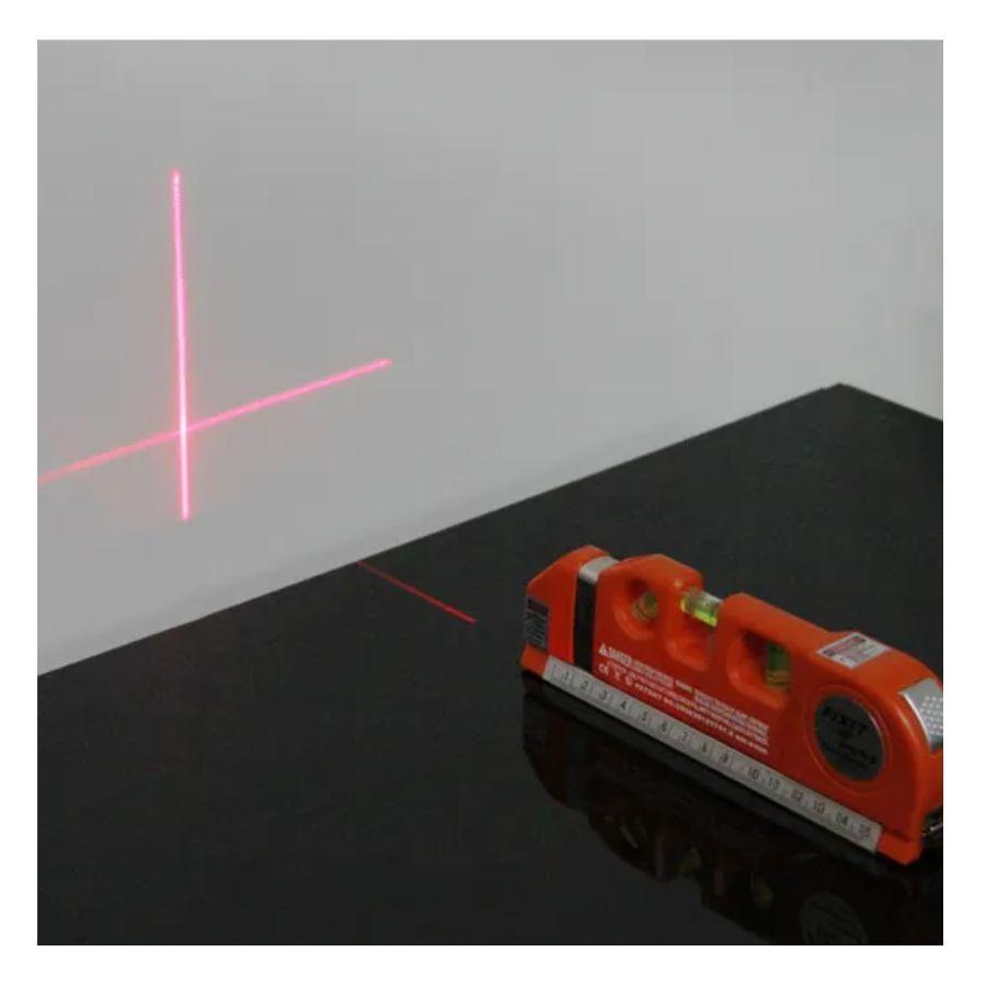 Nivelador Cinta Métrica Laser 4 En 1 Medidor Herramienta Rojo-2