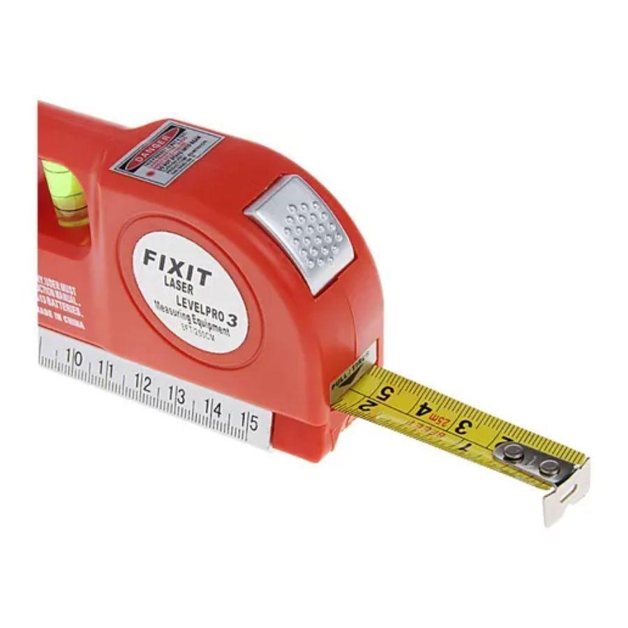 Nivelador Cinta Métrica Laser 4 En 1 Medidor Herramienta Rojo-4