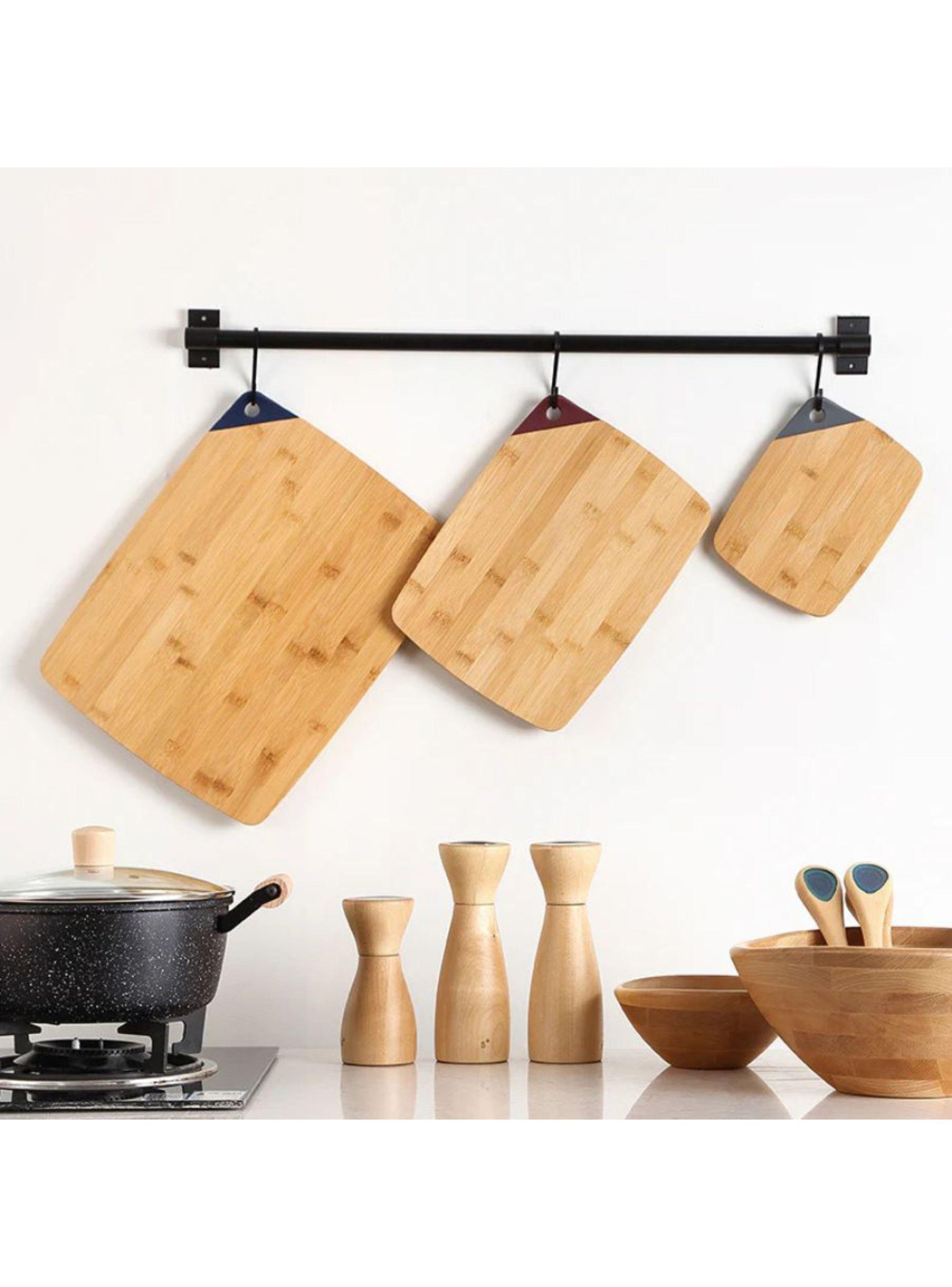 Set De 3 Tablas Bambu Para Cortar De Cocina -2