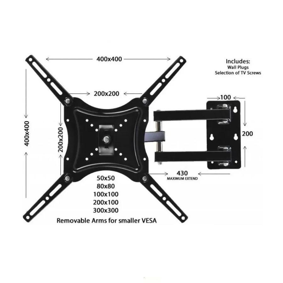 Soporte De Pared  HDL-117B-2 Home Design 14” 55”  TV-4