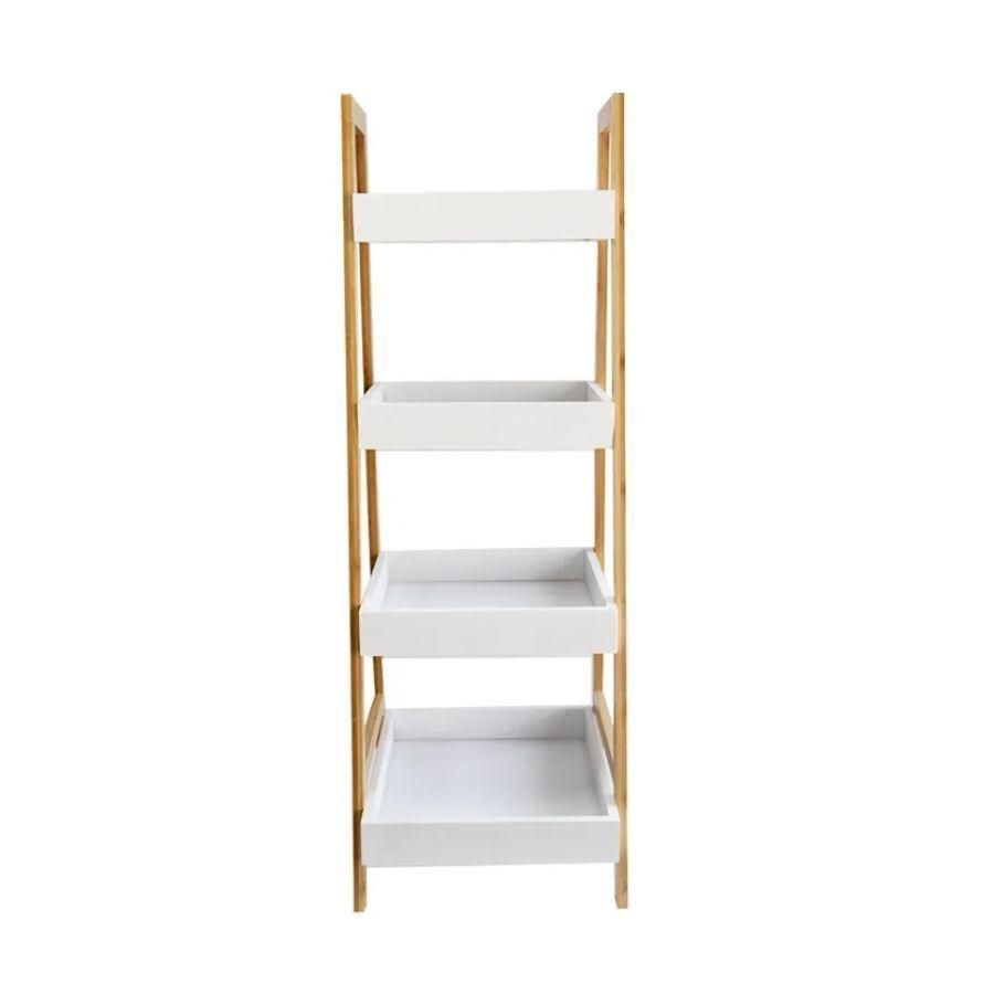 Mueble Estante Bambú Y MDF 4 Estantes-4