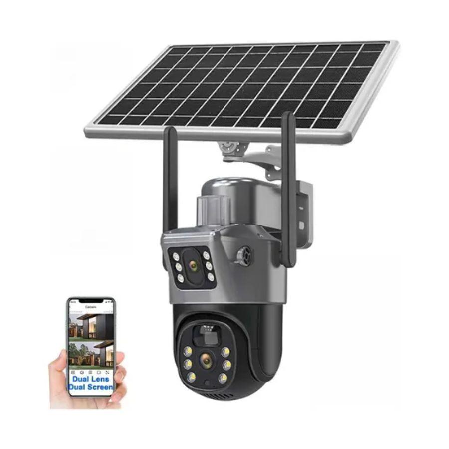 Cámara De Seguridad Inalámbrica Solar Wifi 4K-0