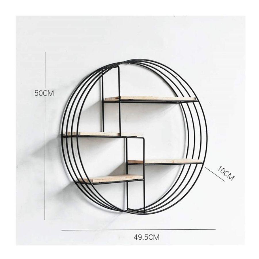 Estante Flotante De Pared Metálico Decorativo De 4 Niveles-2