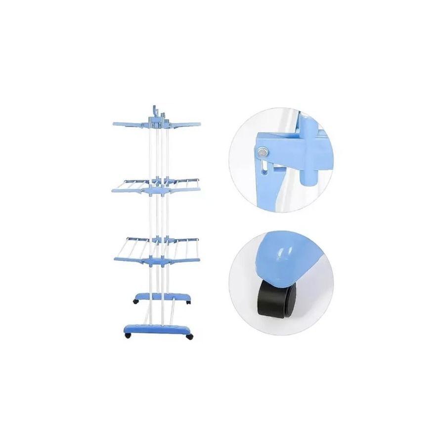 Tendedero Ropa Perchero Plegable Colgador De 3 Niveles -3