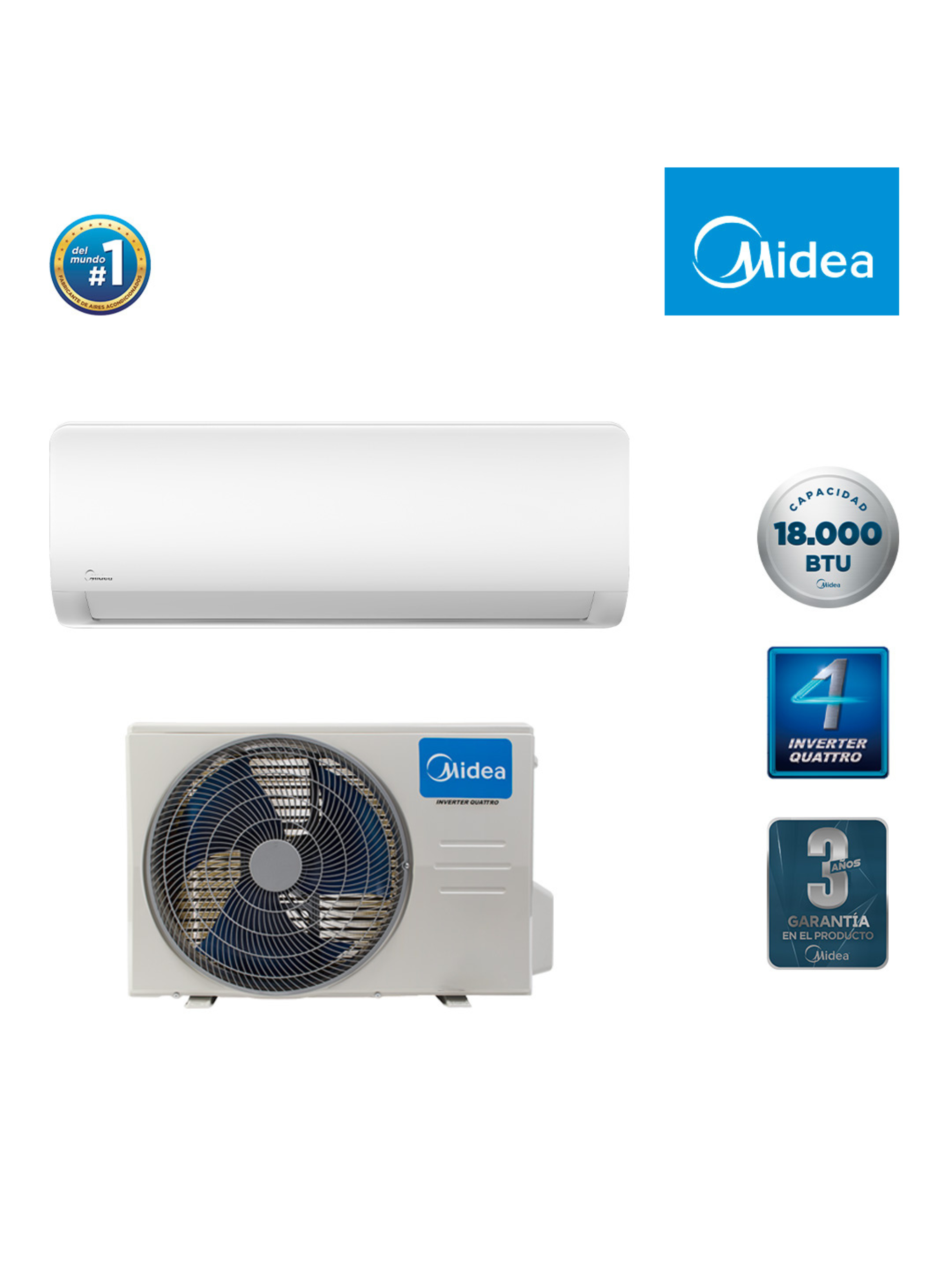 Aire Acondicionado Midea Inverter 18.000BTU - Wifi-2