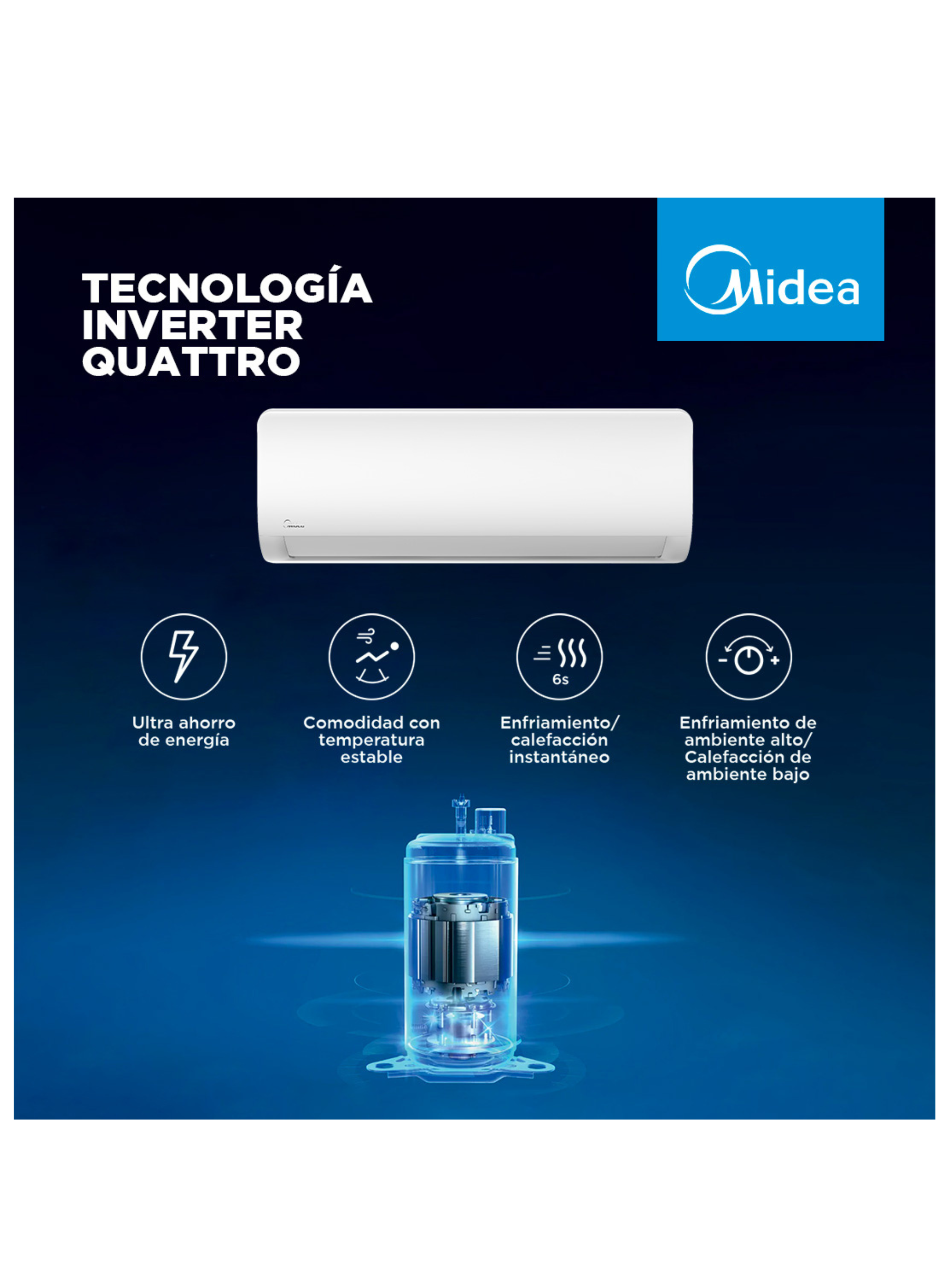 Aire Acondicionado Midea Inverter 18.000BTU - Wifi-4