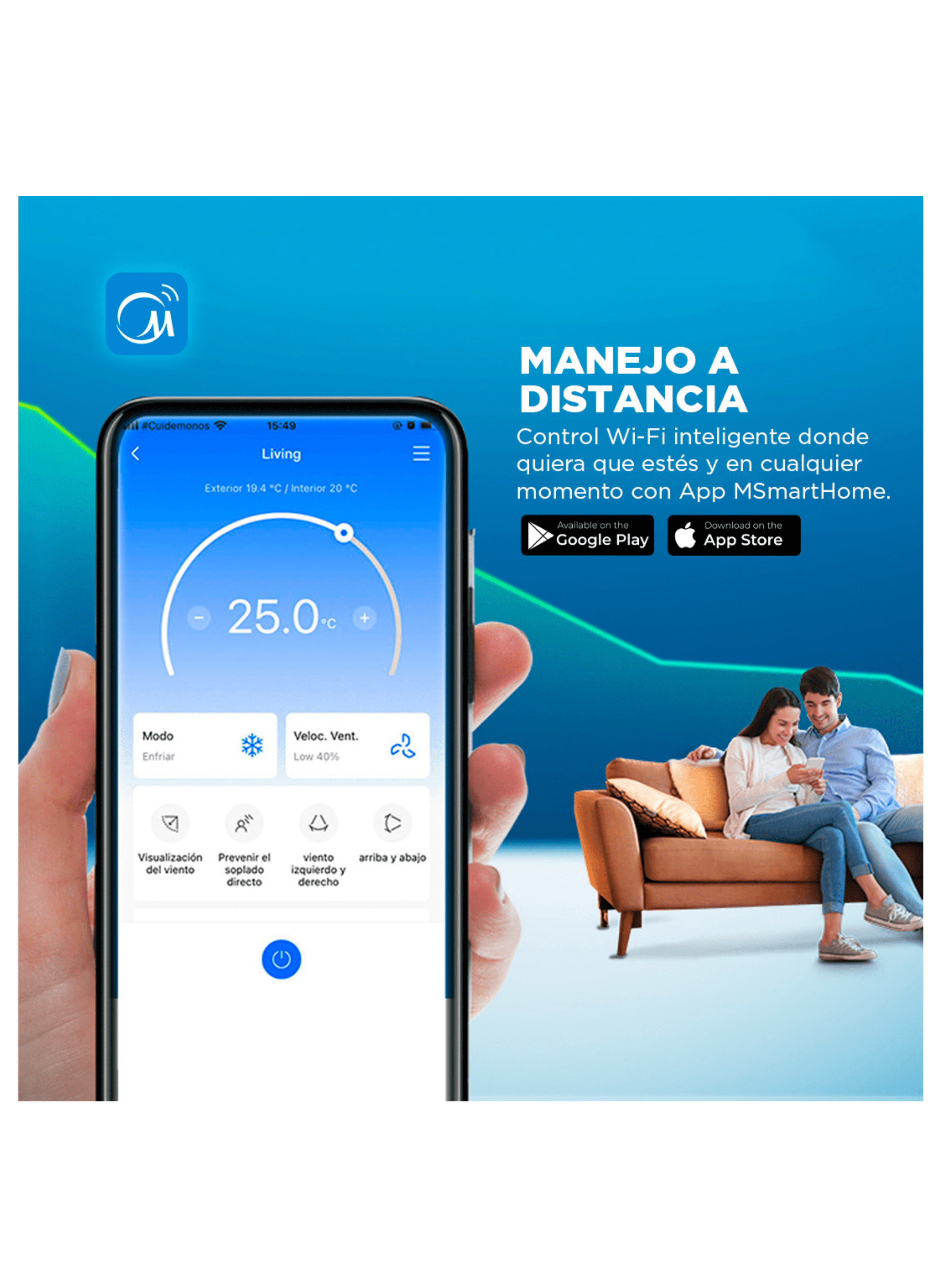 Aire Acondicionado Midea Inverter 18.000BTU - Wifi-5