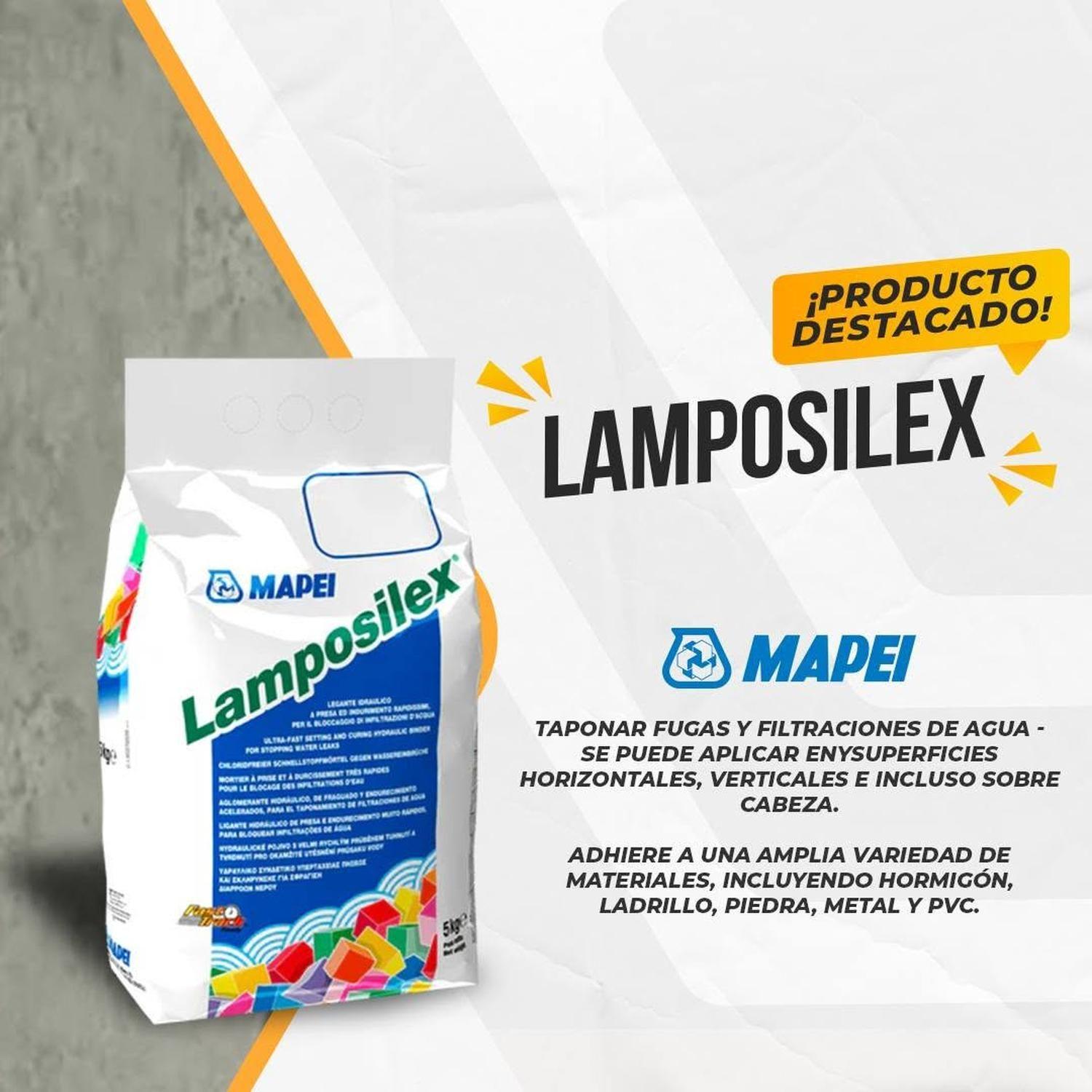 LAMPOSILEX - Sello hidráulico de fraguado Ultrarapido, Saco 5kg-2