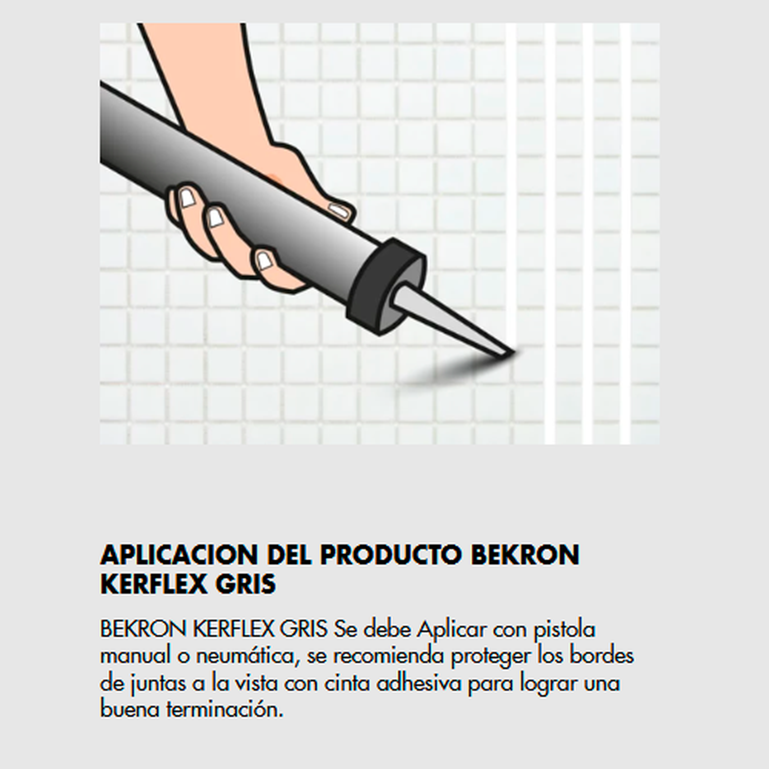 BEKRON KERFLEX - Sello de poliuretano, Pate 600Ml Gris-3