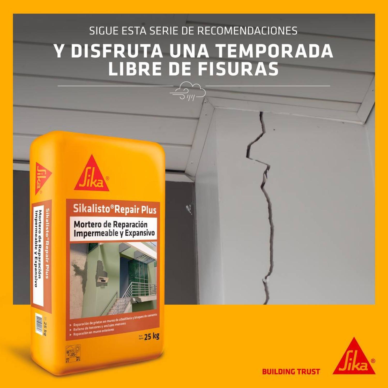 SIKALISTO REPAIR PLUS - Mortero de Reparación expansivo, Sac 5Kg-6