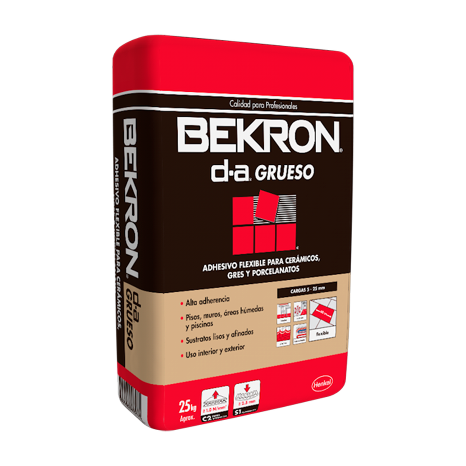 Bekron DA Grueso - Adhesivo cerámico, 25Kg-2