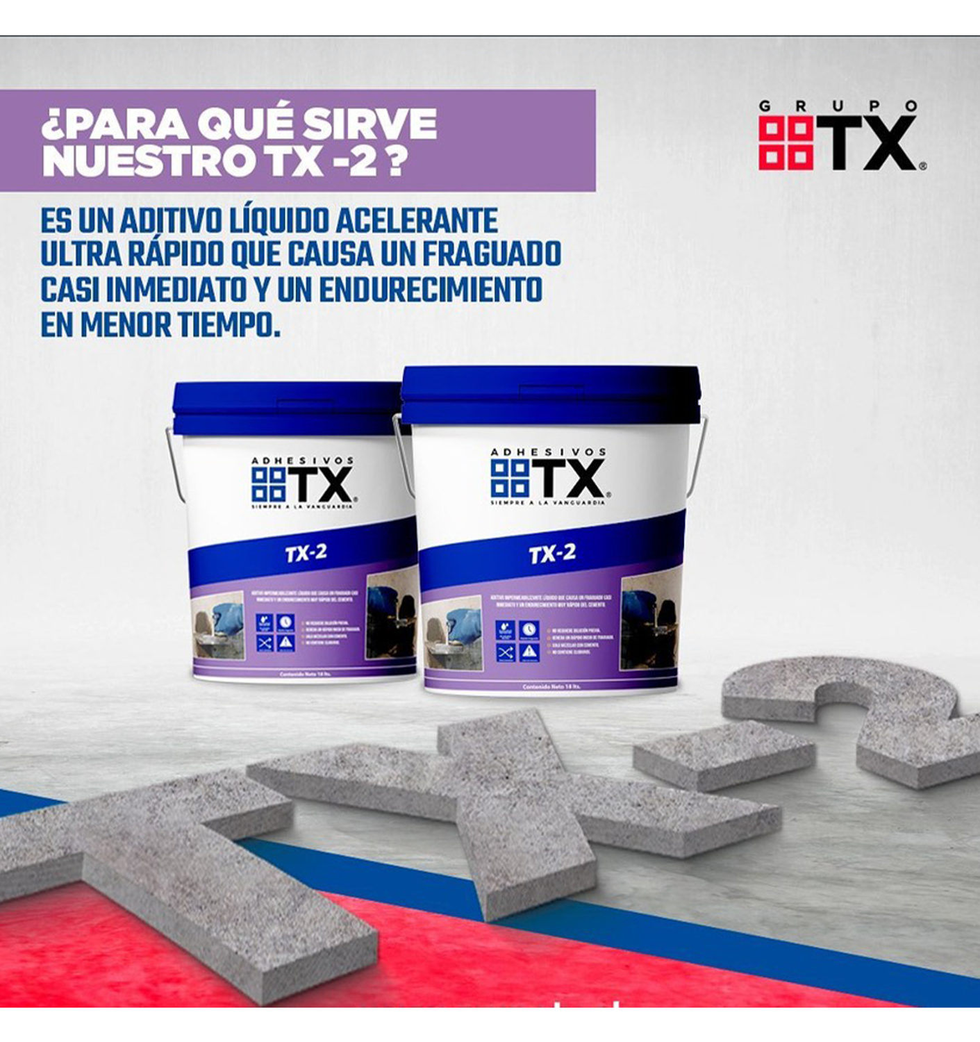 TX 2 - Acelerante de fraguado ultra rápido, Bidón 4,5Lt-2
