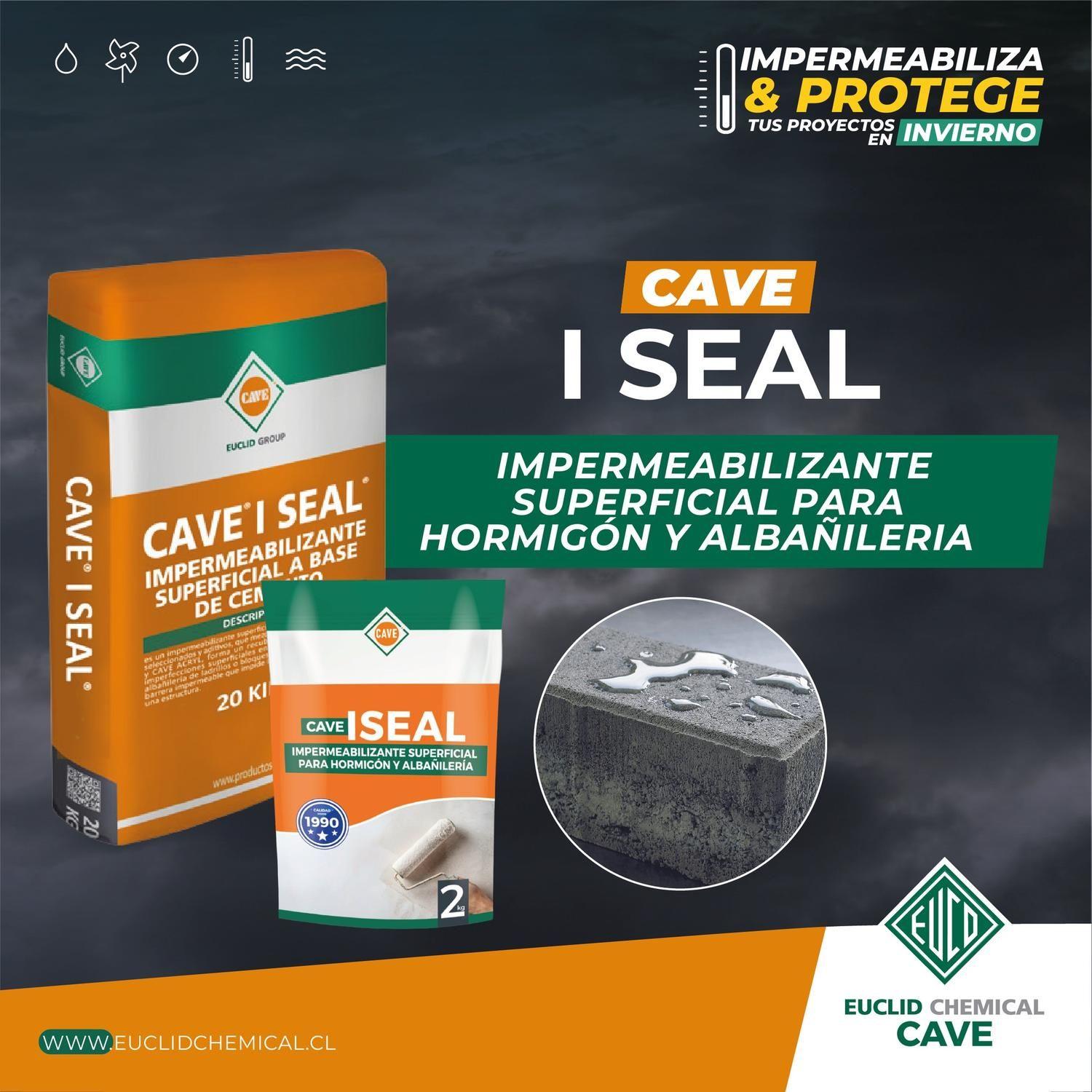 CAVE I SEAL - Impermeabilizante Superficial Base Cementicia Gris, 2 Kg-3