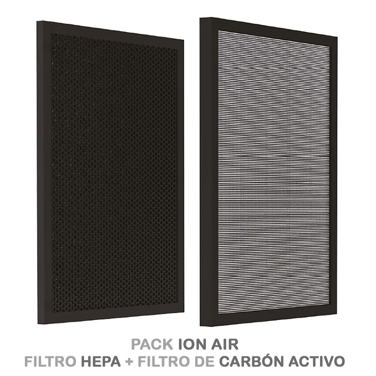 Pack filtro HEPA °13 + filtro carbón activo, purificador de aire ION AIR 80-1