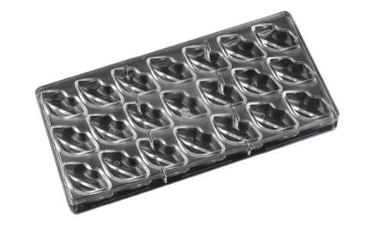 Pack X2 Molde Chocolate Acrilico Moldes Chocolate Molde Beso Gris-7