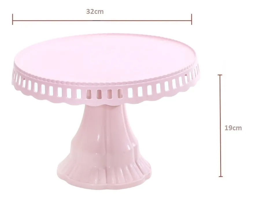 Base De Torta Base Torta Base Plato Porta Torta 32 Cm Rosa Rosa Sin Tapa-3