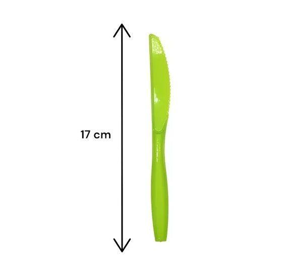 Cuchillo Plastico Cuchillos Desechable Servicio De Cubiertos Verde-2