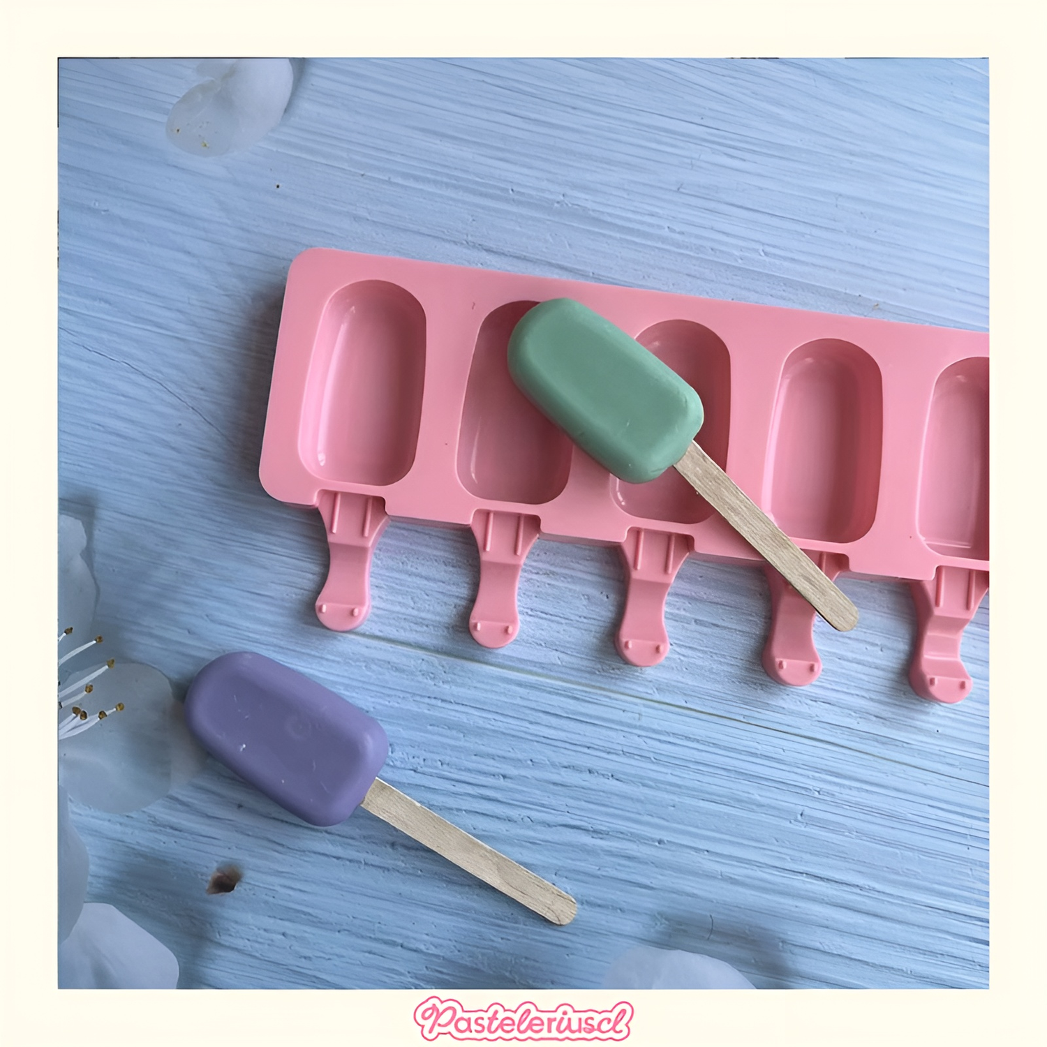 moldes de silicona para helado Molde Paletas helado 8cav mini helado Magnum-7