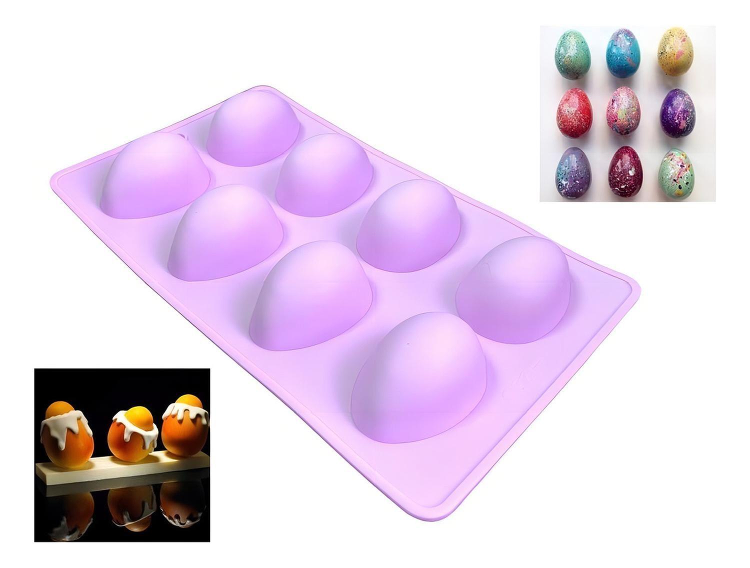 Pack X2 Molde Chocolate Huevo Pascua Molde Silicona Pascua Molde Silicona Figura Huevo De Pascua Mol-0