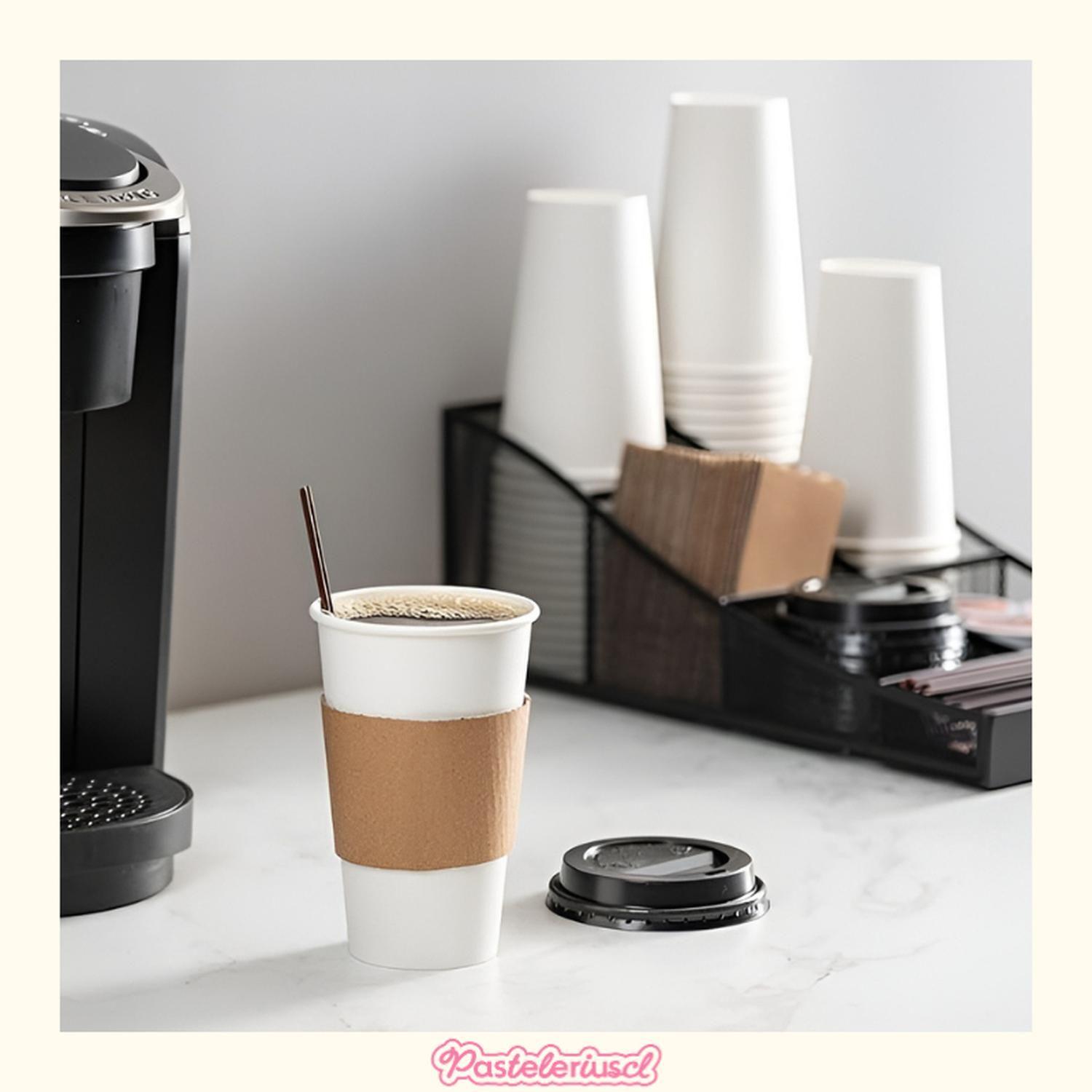 200 Vasos De Cafe Vasos Vaso Con Tapa Y Manga 16oz 200unid Vaso Polipapel 16oz Vasos Para Cafe Vaso-1