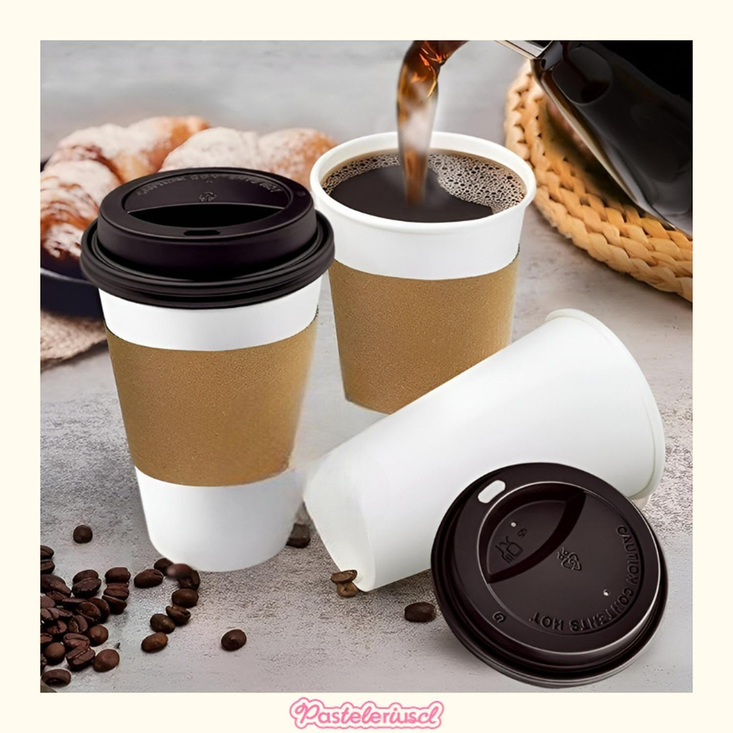 200 Vasos De Cafe Vasos Vaso Con Tapa Y Manga 16oz 200unid Vaso Polipapel 16oz Vasos Para Cafe Vaso-7