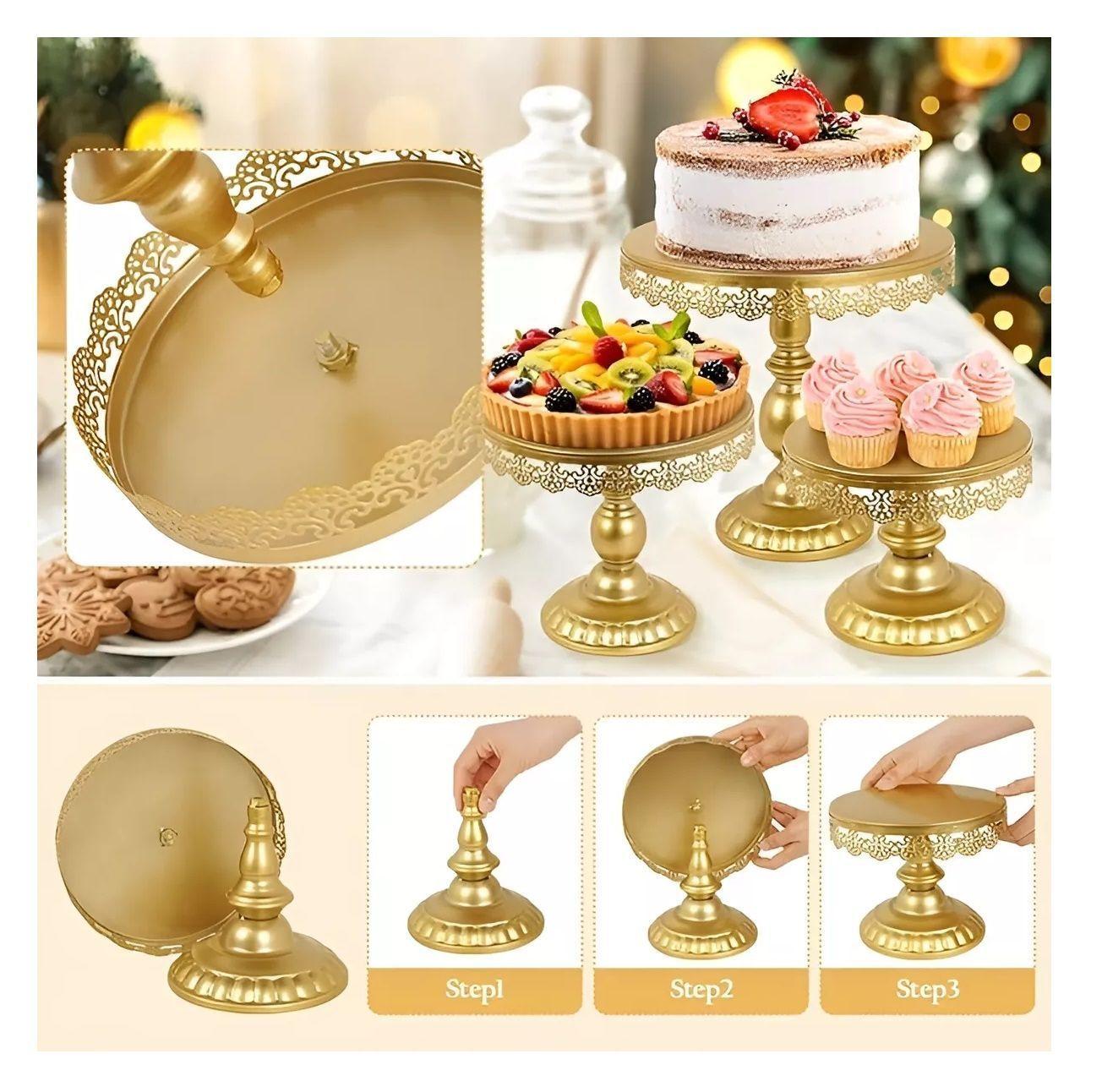 Set 7 Base Torta Porta Cupcakes Bases Para Tortas Exhibicion-5