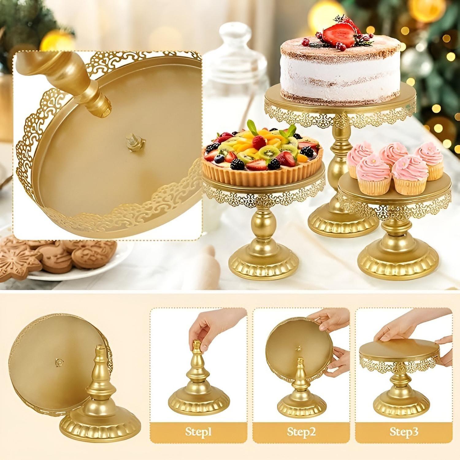 Set 7 Base Torta Porta Cupcakes Bases Para Tortas Exhibicion-4