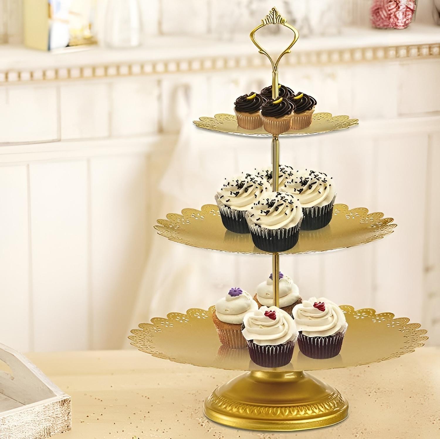 Set 7 Base Torta Porta Cupcakes Bases Para Tortas Exhibicion-7