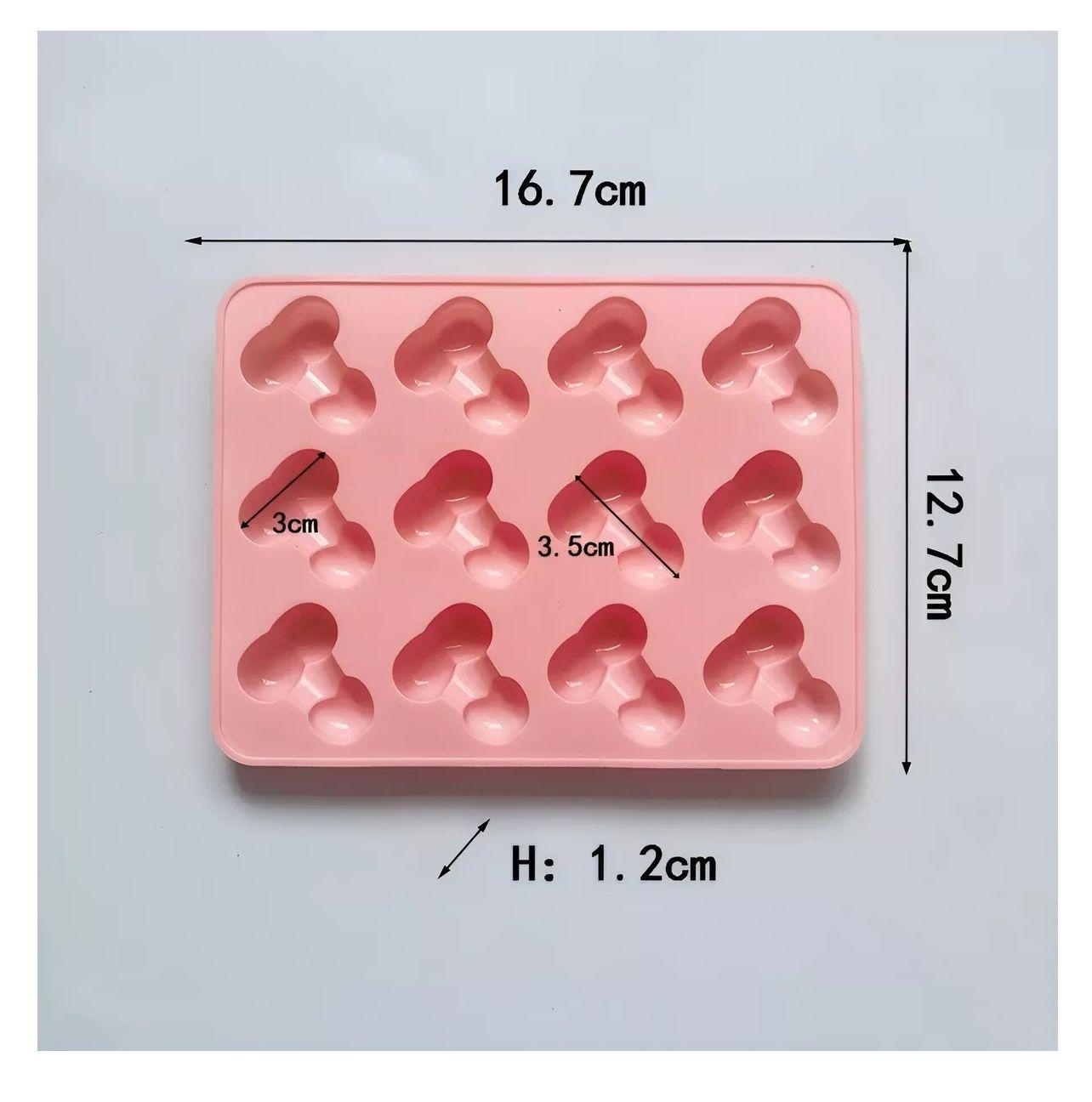 2 Moldes De Silicona Reposteria Mini Penes Molde Silicona-2