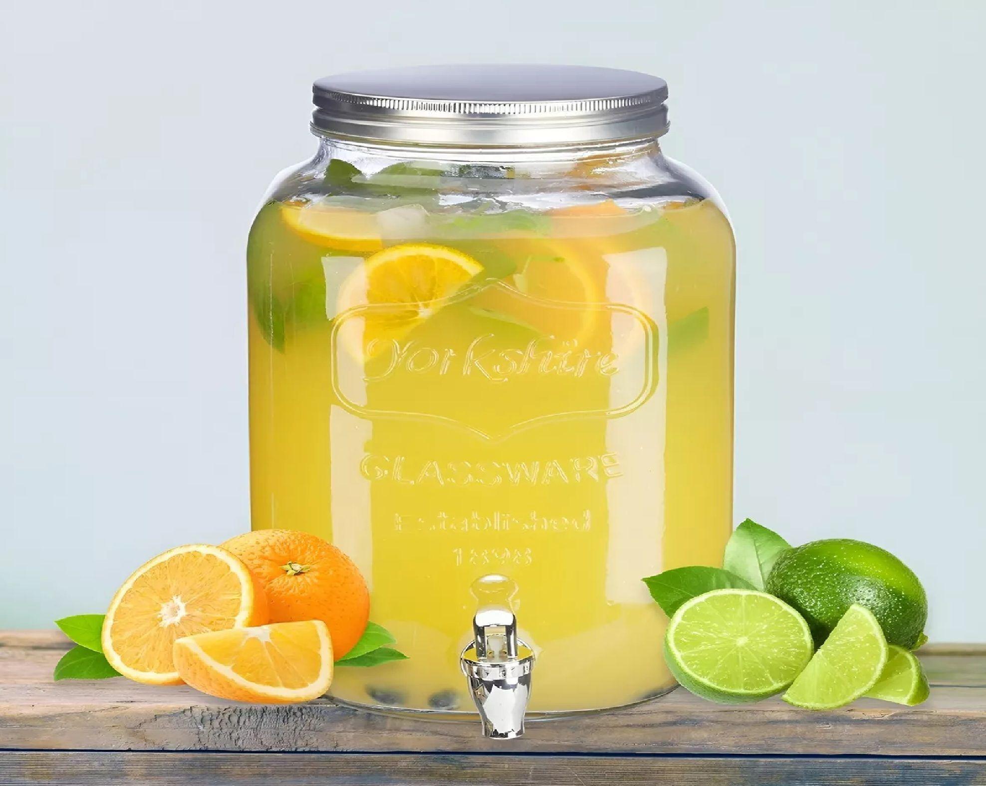 Jarro Para Jugos Dispensador De Bebidas Jarro De Vidrio 5l-7