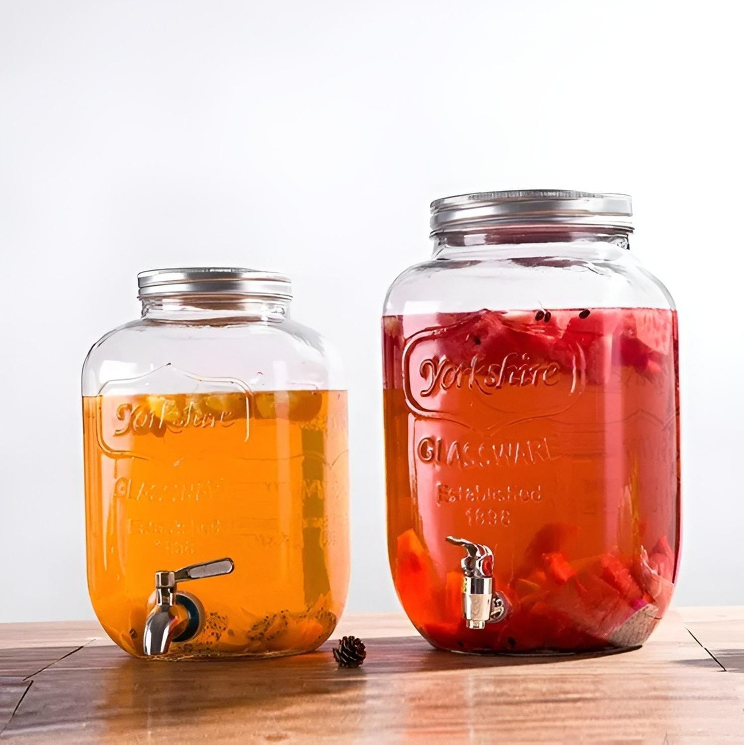 Jarro Para Jugos Dispensador De Bebidas Jarro De Vidrio 5l-6