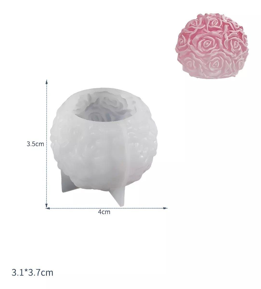 4 Moldes Para Hacer Velas Moldes Resina Rosas Molde Vela 3d-2