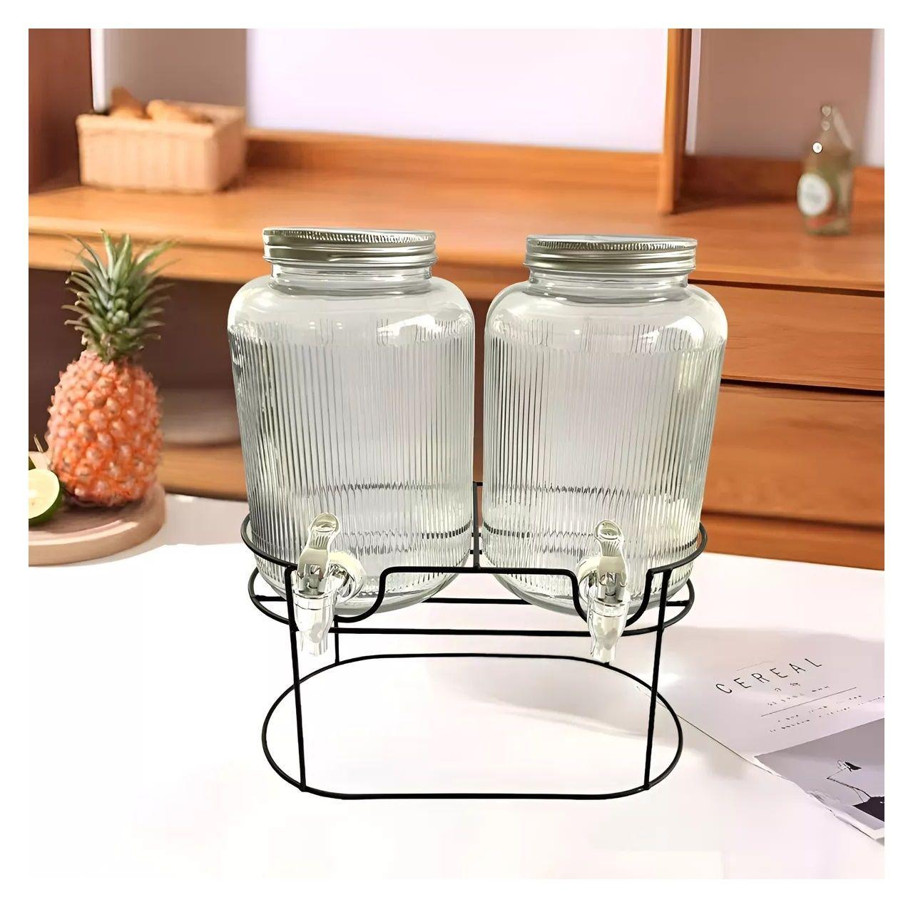Dispensador Jugos Con Atril Dispensadores Dobles Jarra 3.8l-6