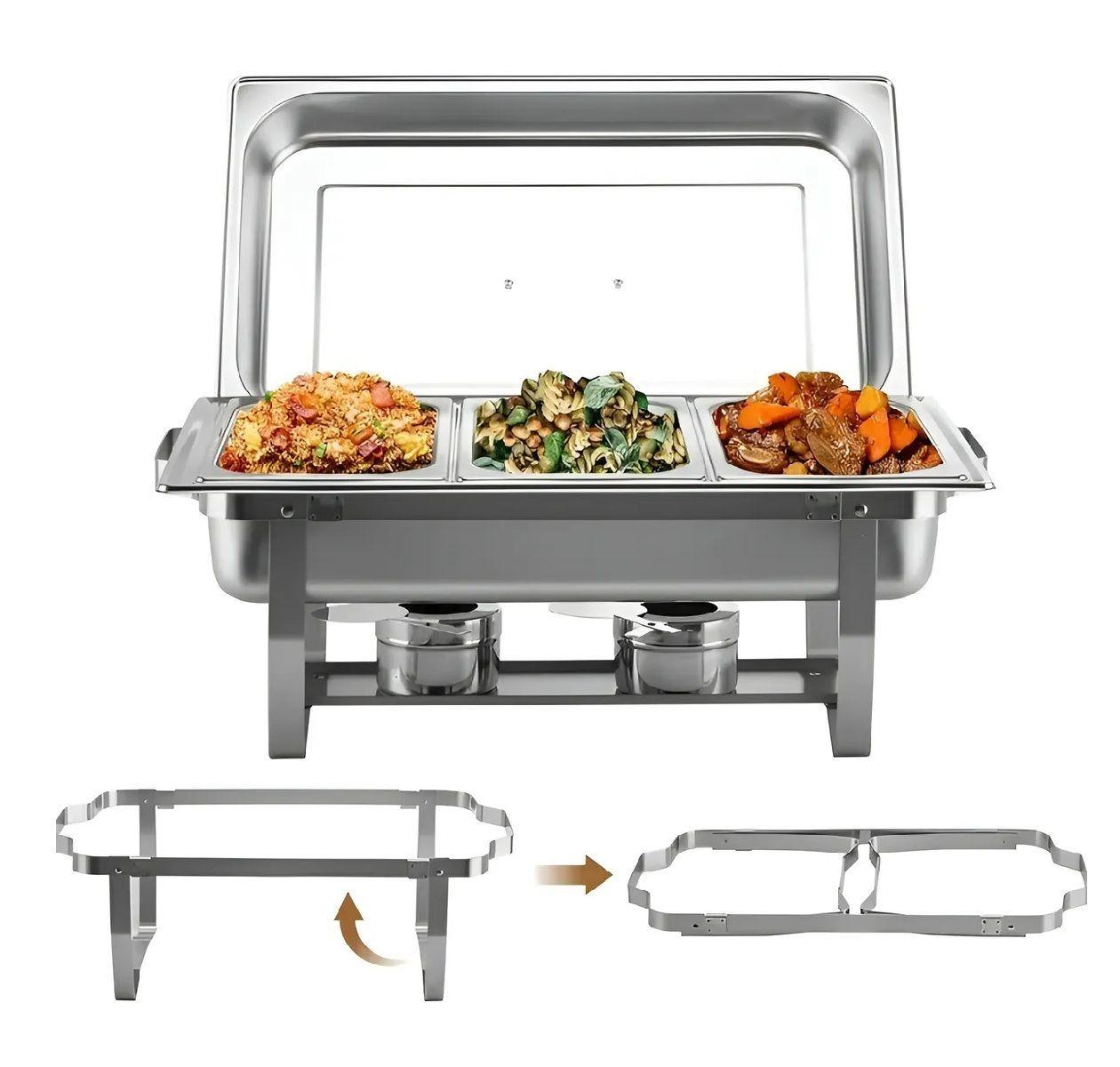 Chafer Bufetera Chafing Buffet Vapor 3 Depositos Chafers 3l-3