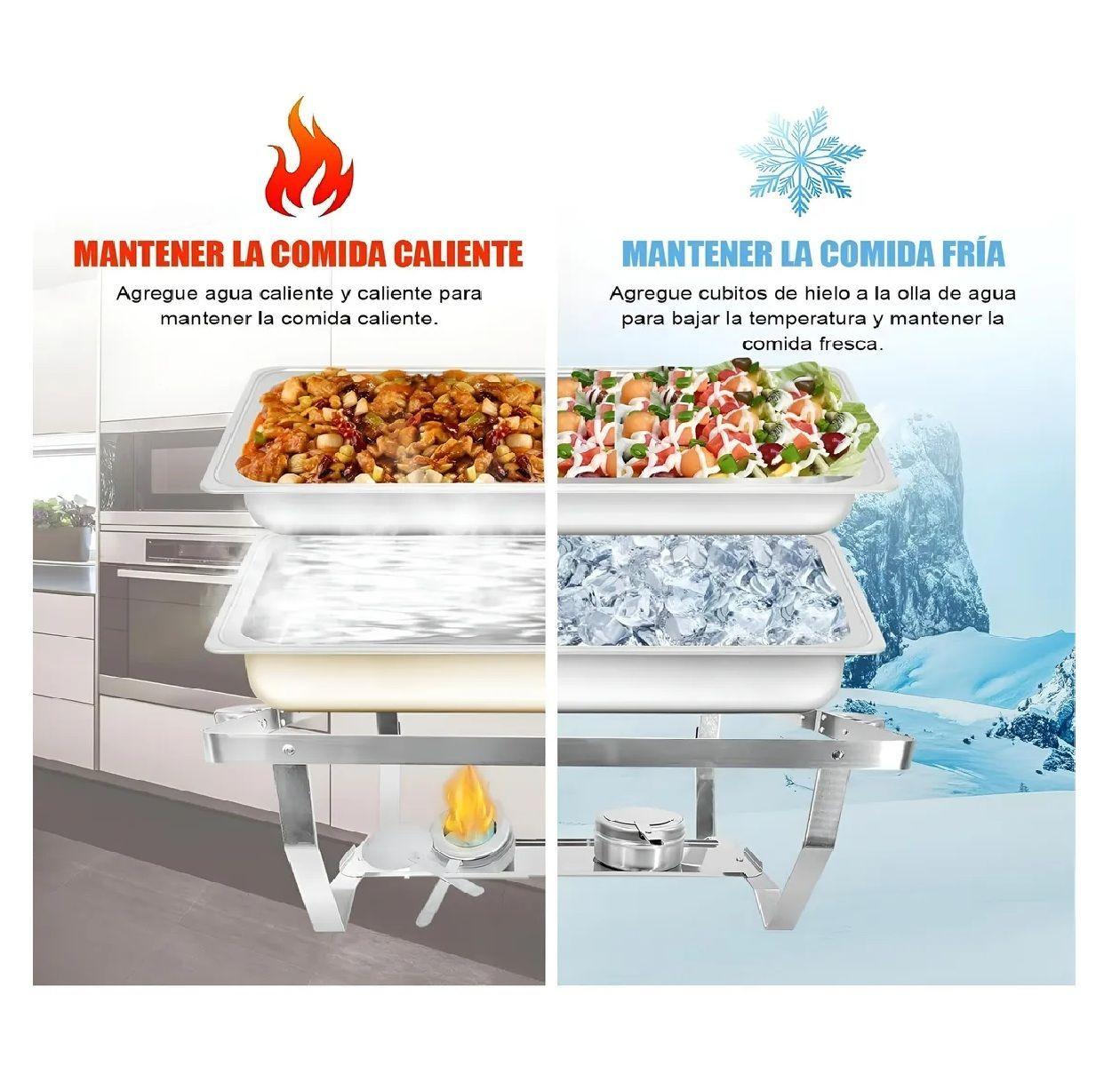 Chafer Bufetera Chafing Buffet Vapor 3 Depositos Chafers 3l-4