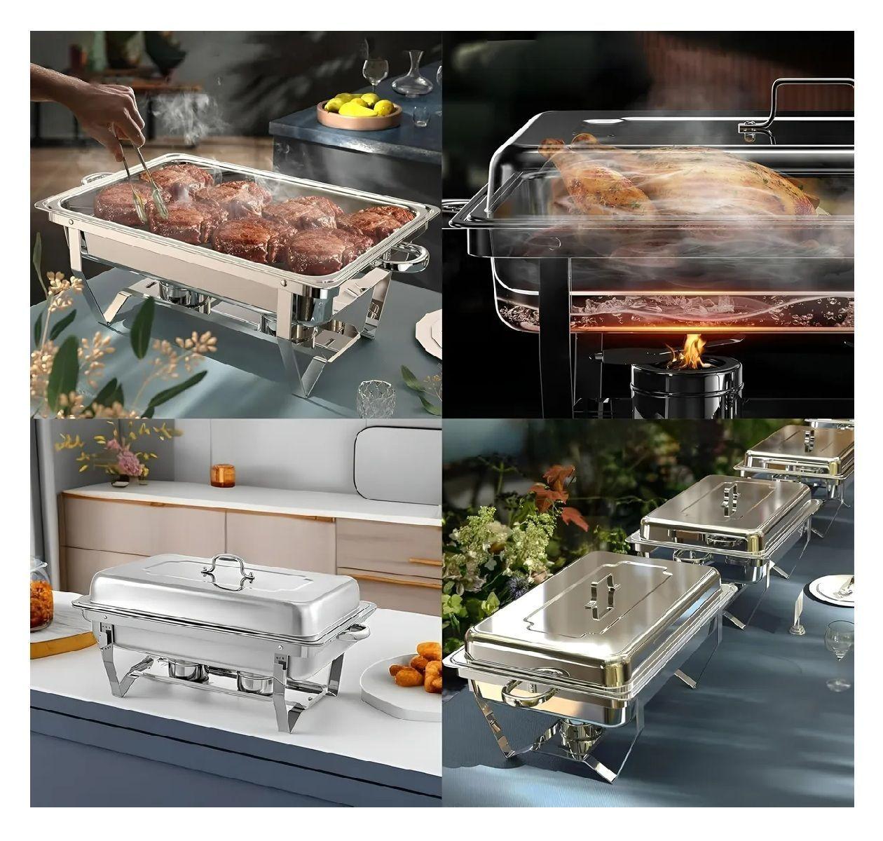 Chafer Bufetera Chafing Buffet Vapor 3 Depositos Chafers 3l-7