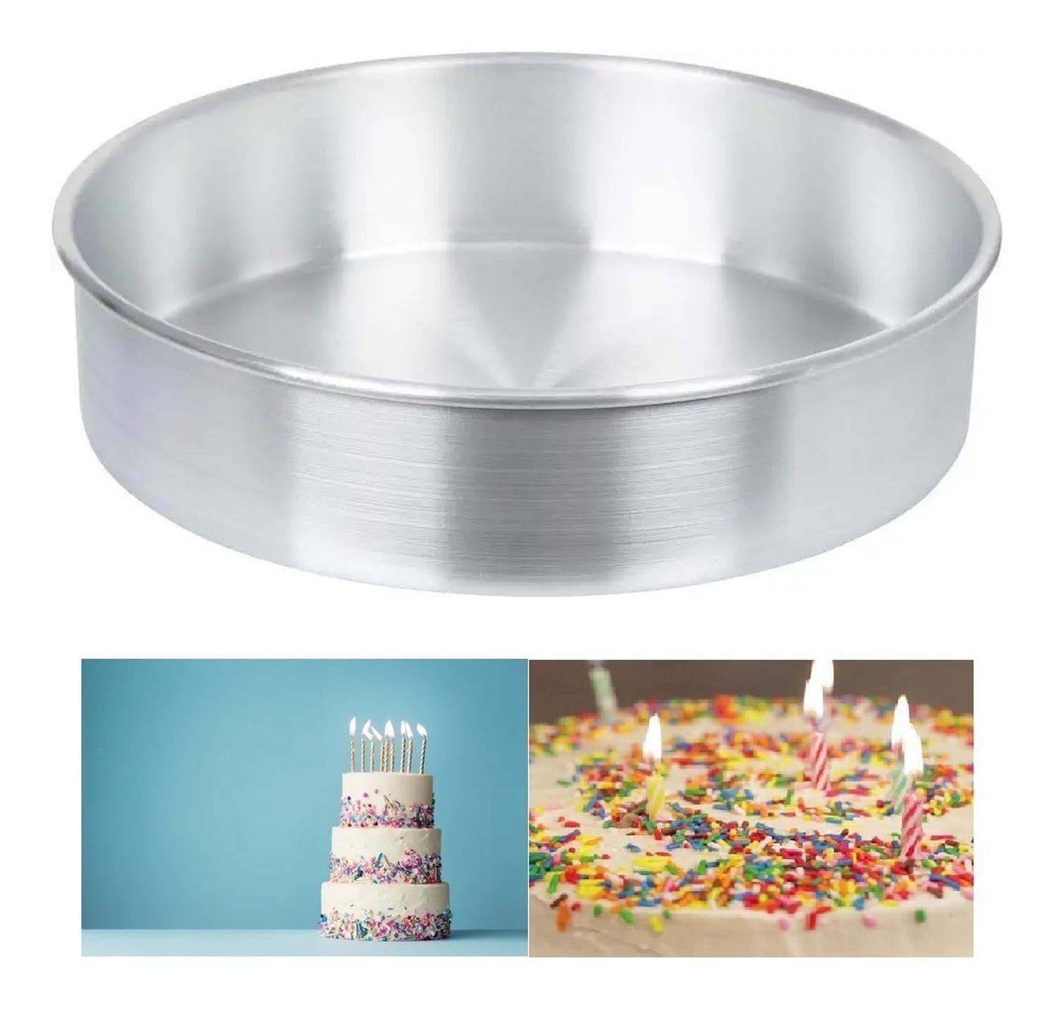 Molde Torta Molde Queque Molde Aluminio Moldes Torta 32x10cm Gris Claro-0
