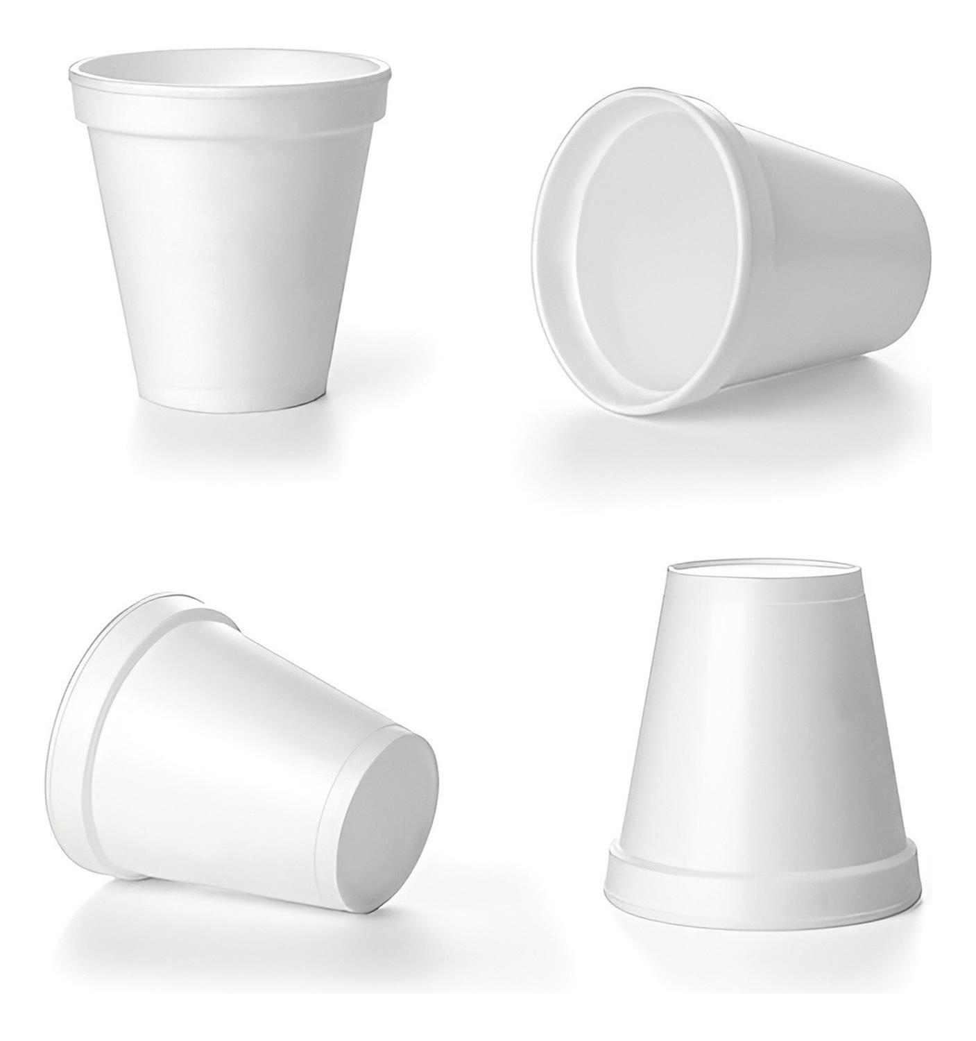 X100 Vasos Desechables Vasos Plumavit Termico Vaso 6oz/177ml Blanco-7