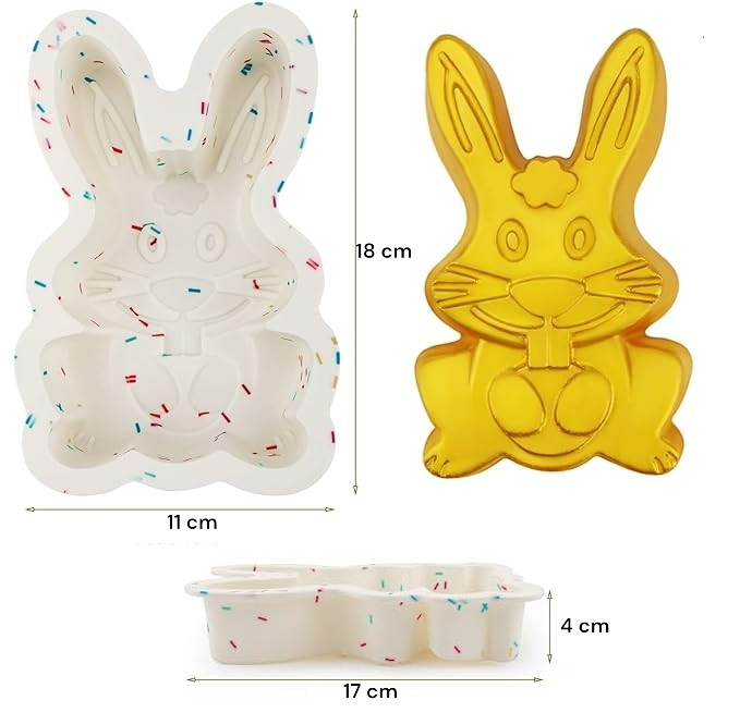 Molde Conejo De Pascua Molde Silicona Molde Chocolate Conejo-2