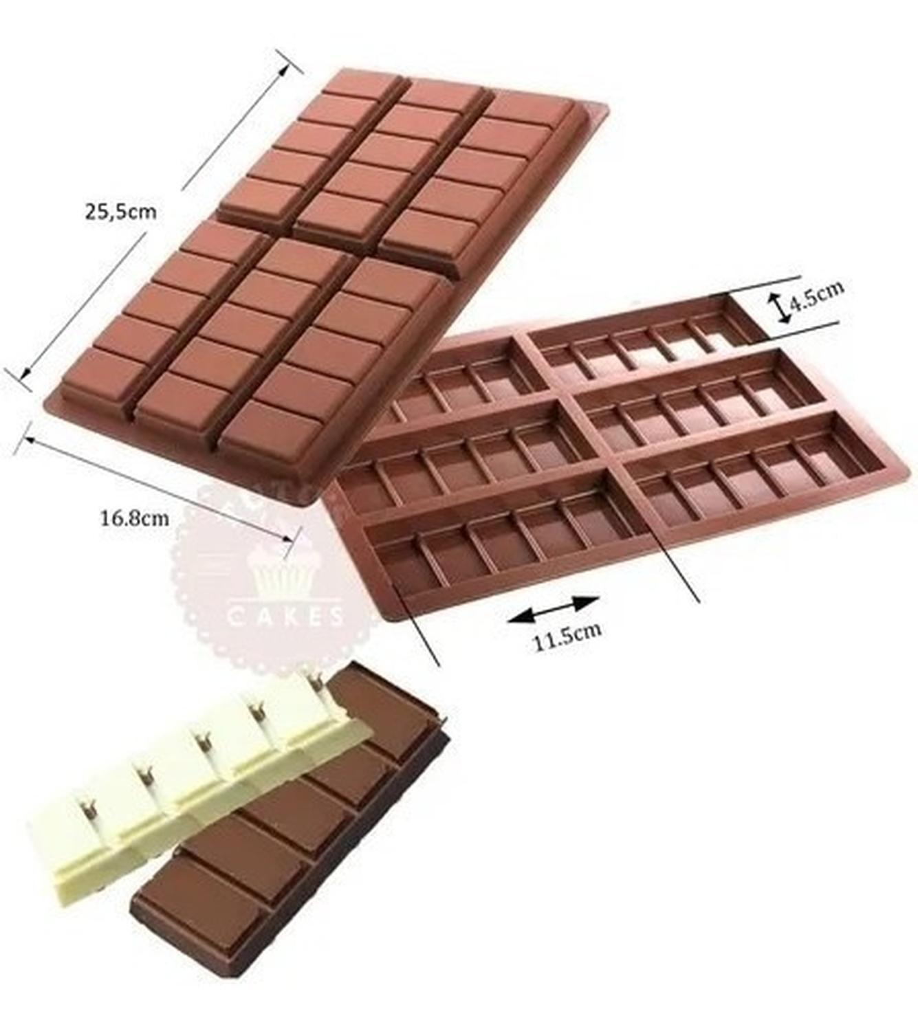 Moldes De Chocolate Moldes Barra De Chocolate Silicona 6 Bar-1