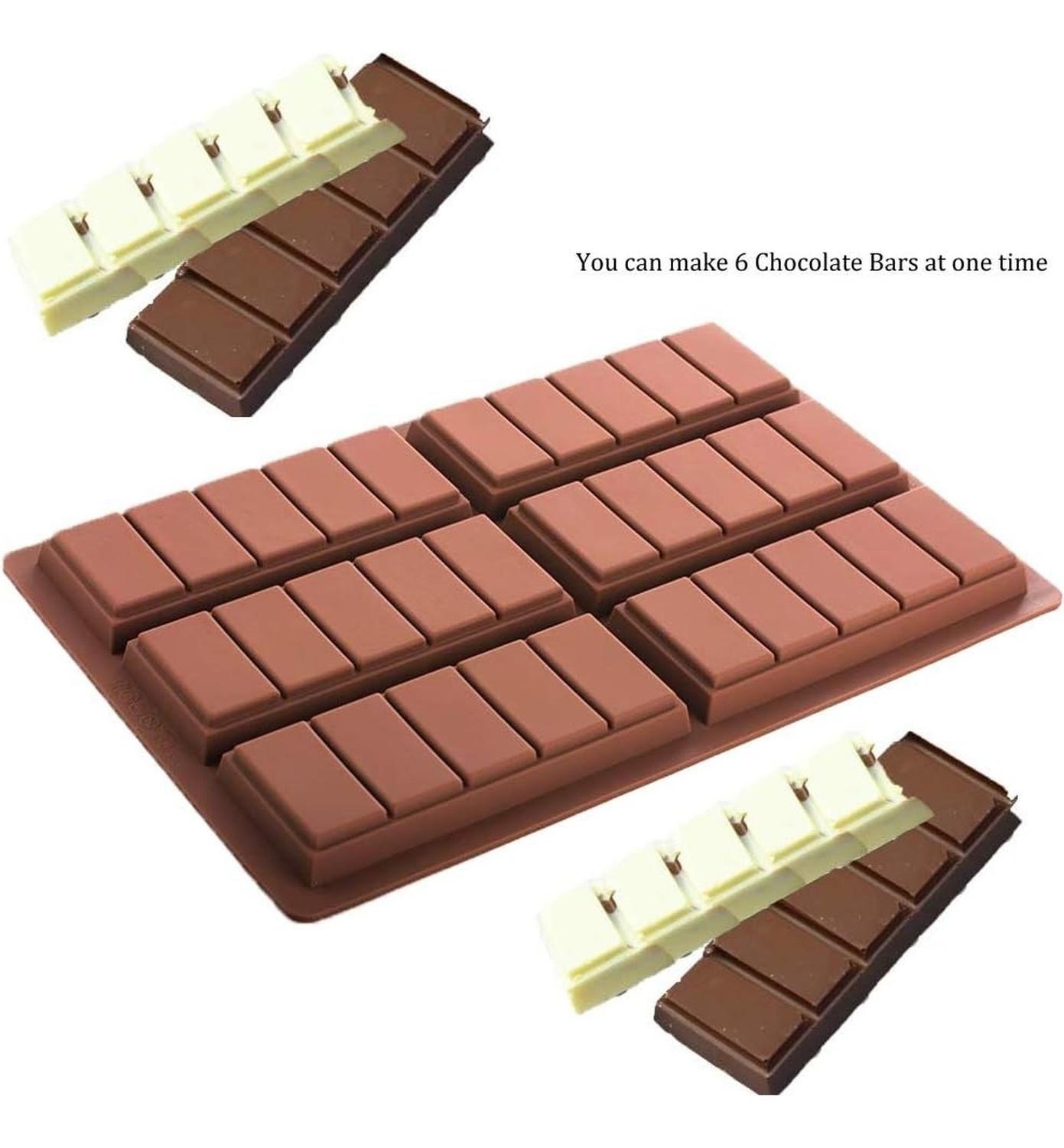 Moldes De Chocolate Moldes Barra De Chocolate Silicona 6 Bar-5