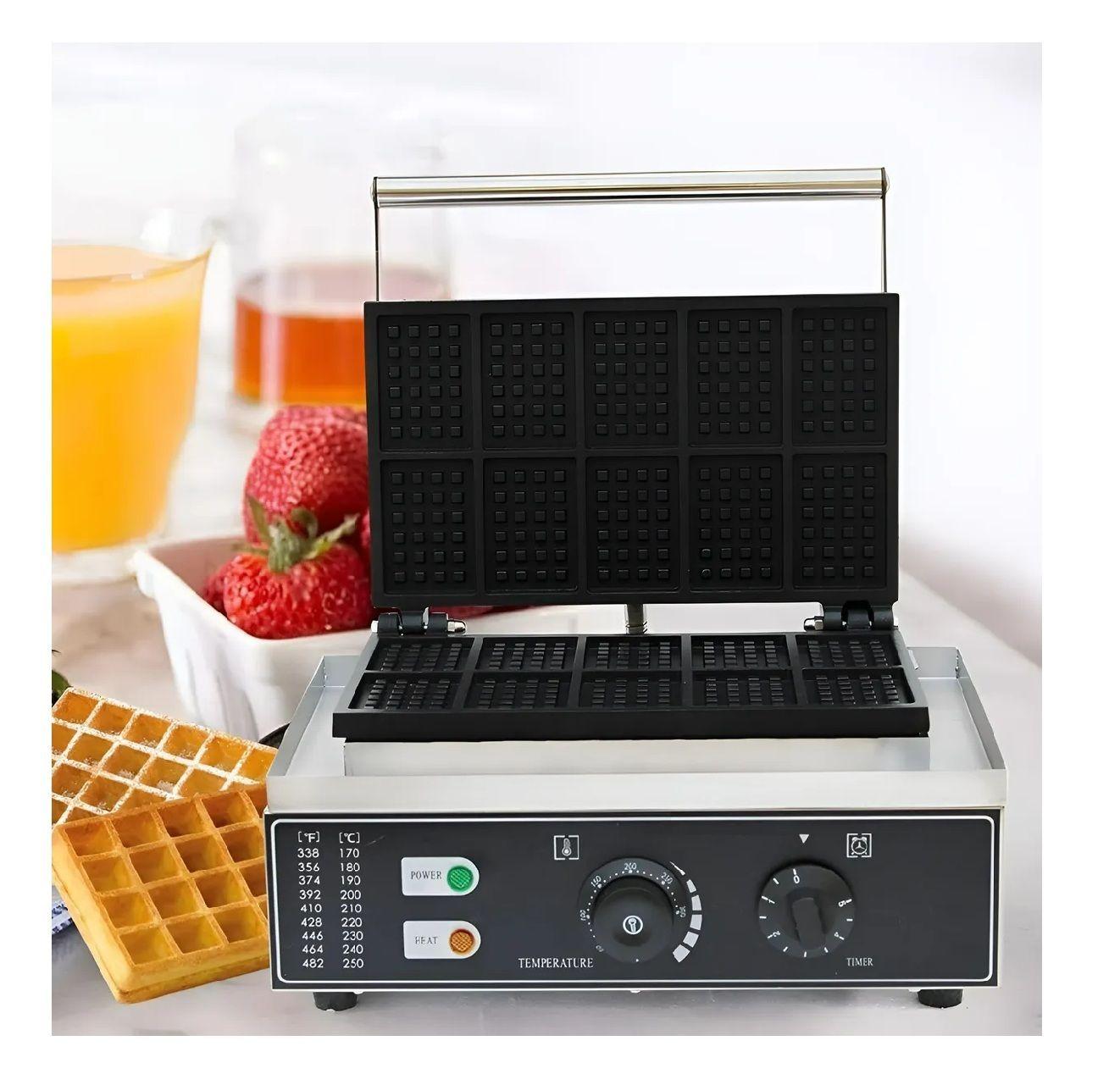 Waflera Industrial Wafleras Maquina De Waffles Mini 10pcs-3