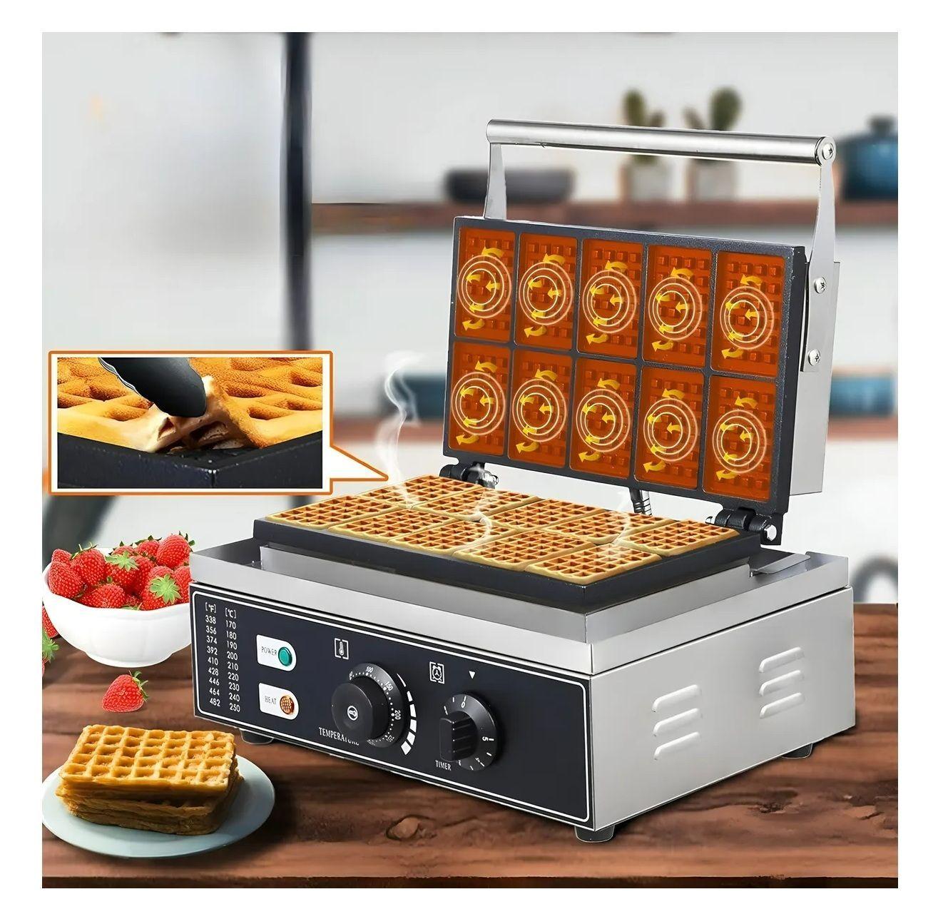 Waflera Industrial Wafleras Maquina De Waffles Mini 10pcs-7