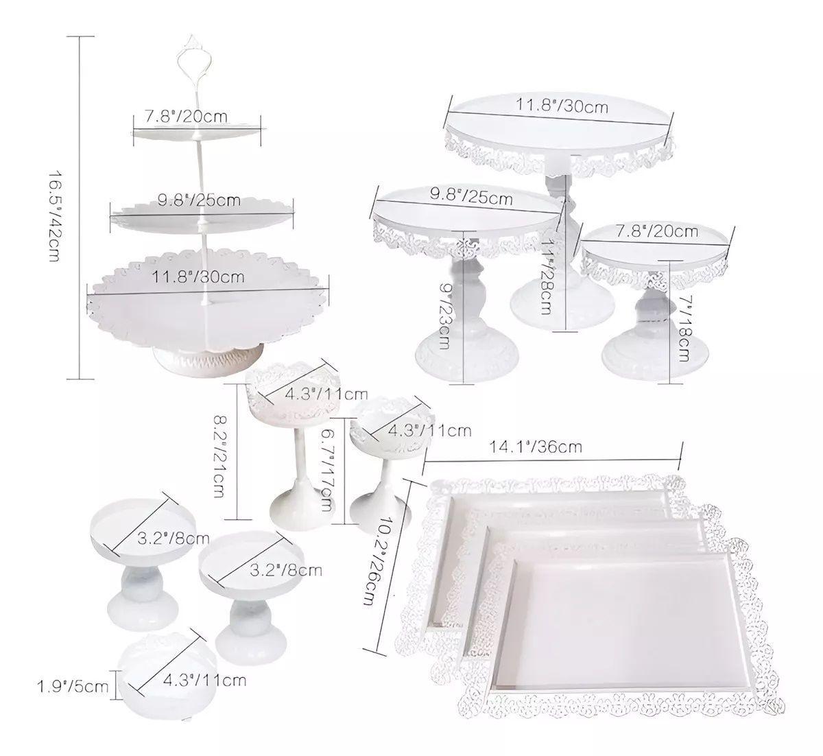 Set 12 Bases Para Tortas Alzadores Candy Bar Porta Cupcakes-3