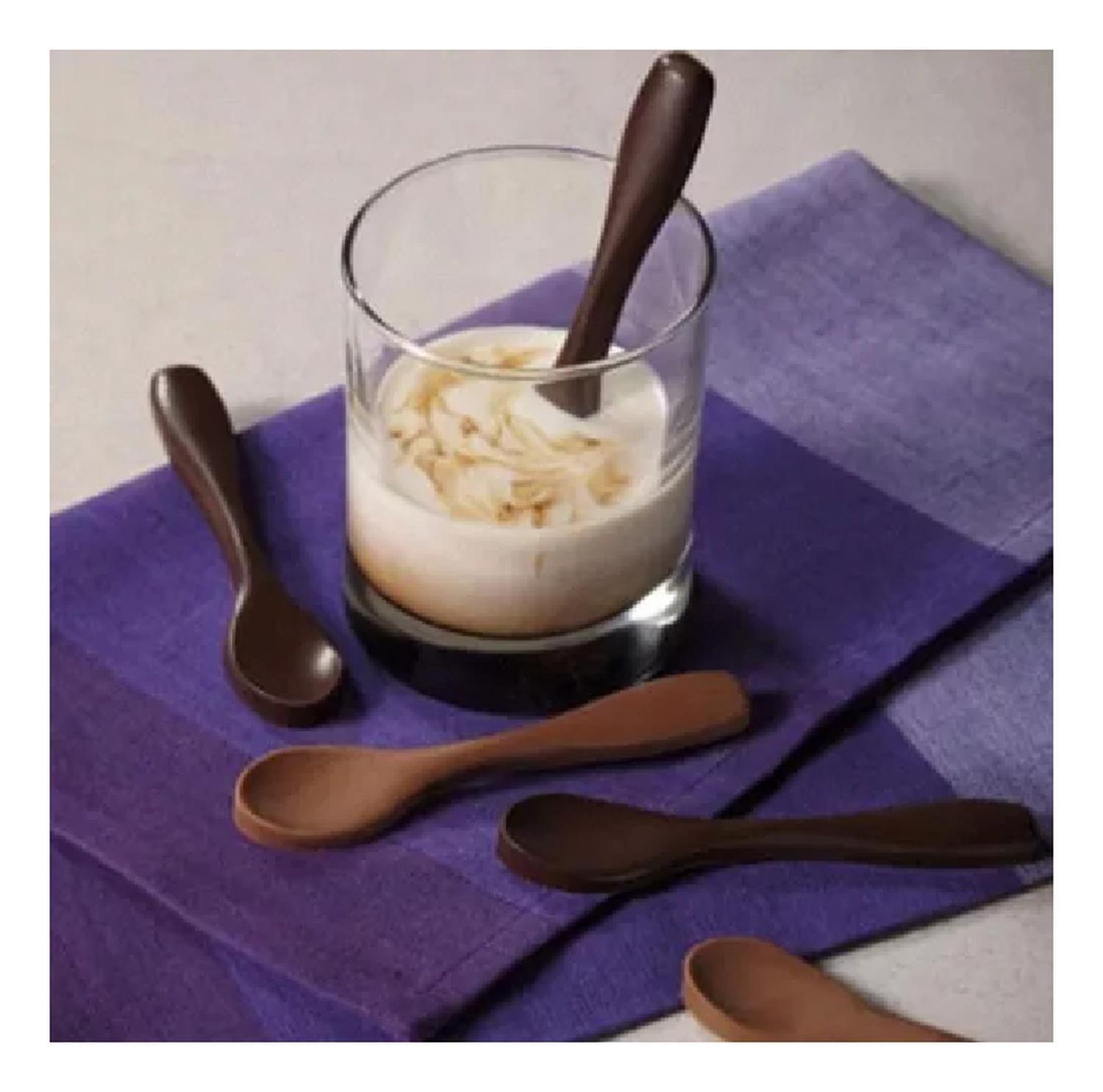 Molde Chocolate Moldes Silicona Chocolate Cucharas-7
